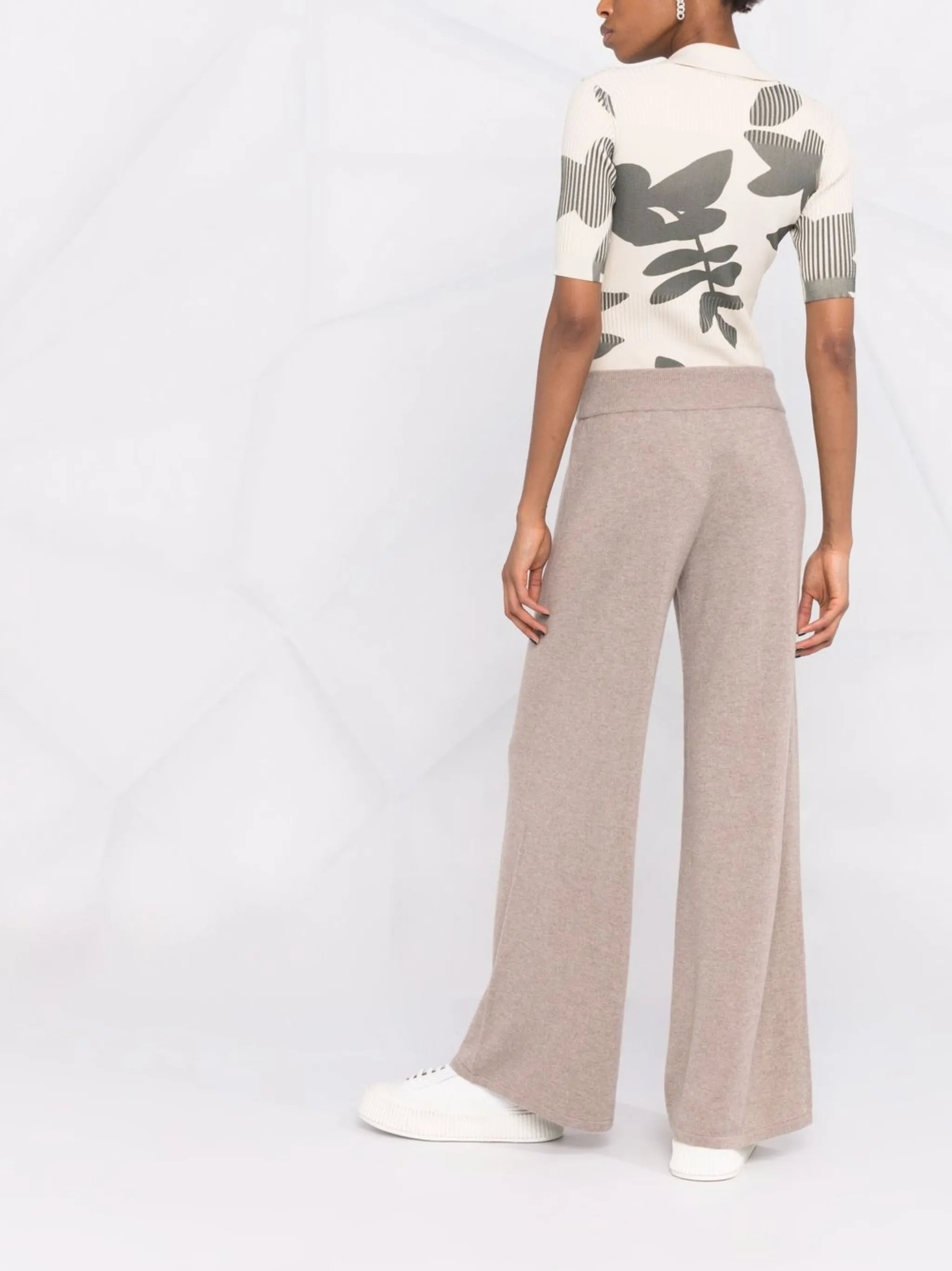 drawstring cashmere trousers