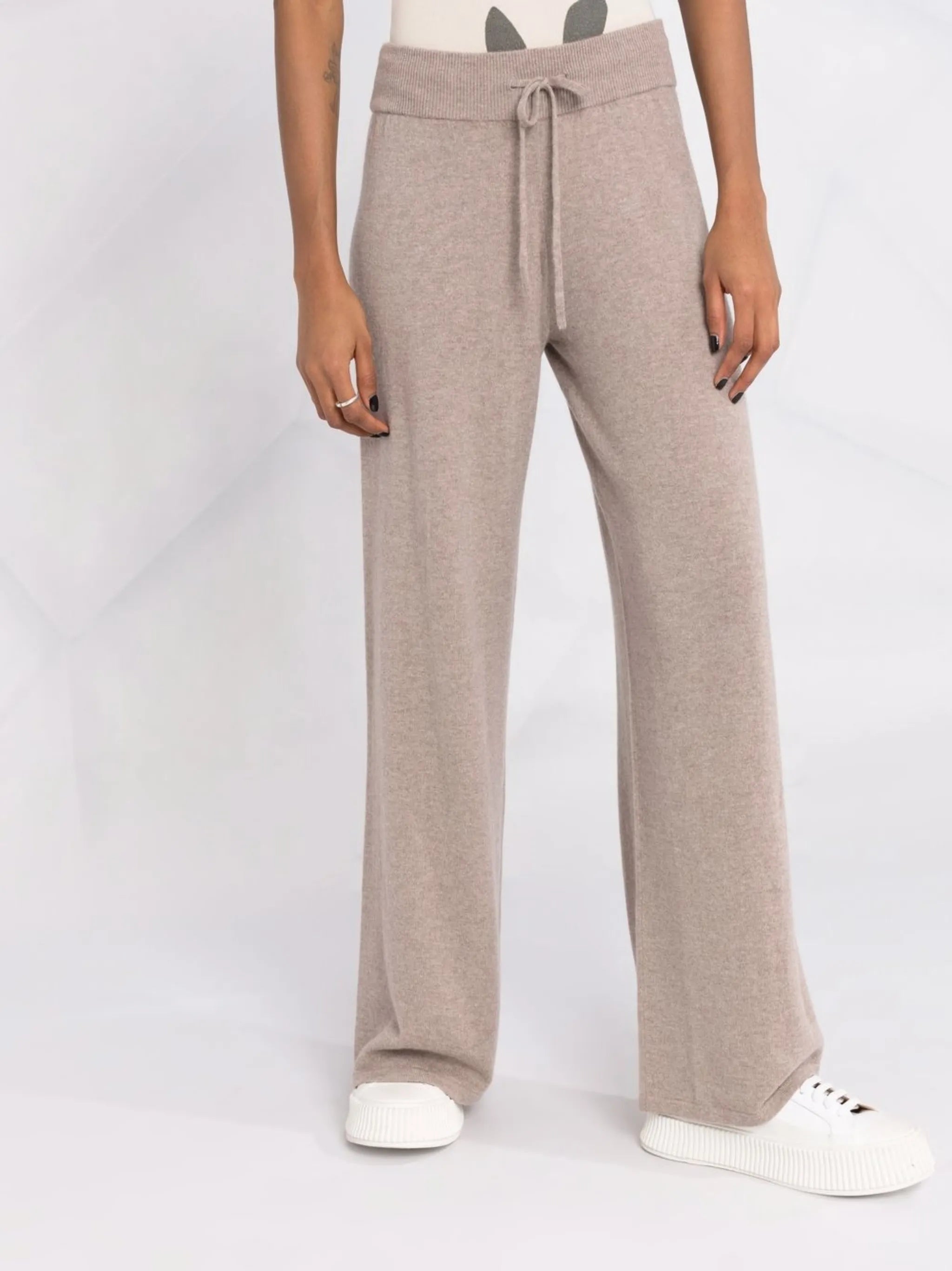 drawstring cashmere trousers