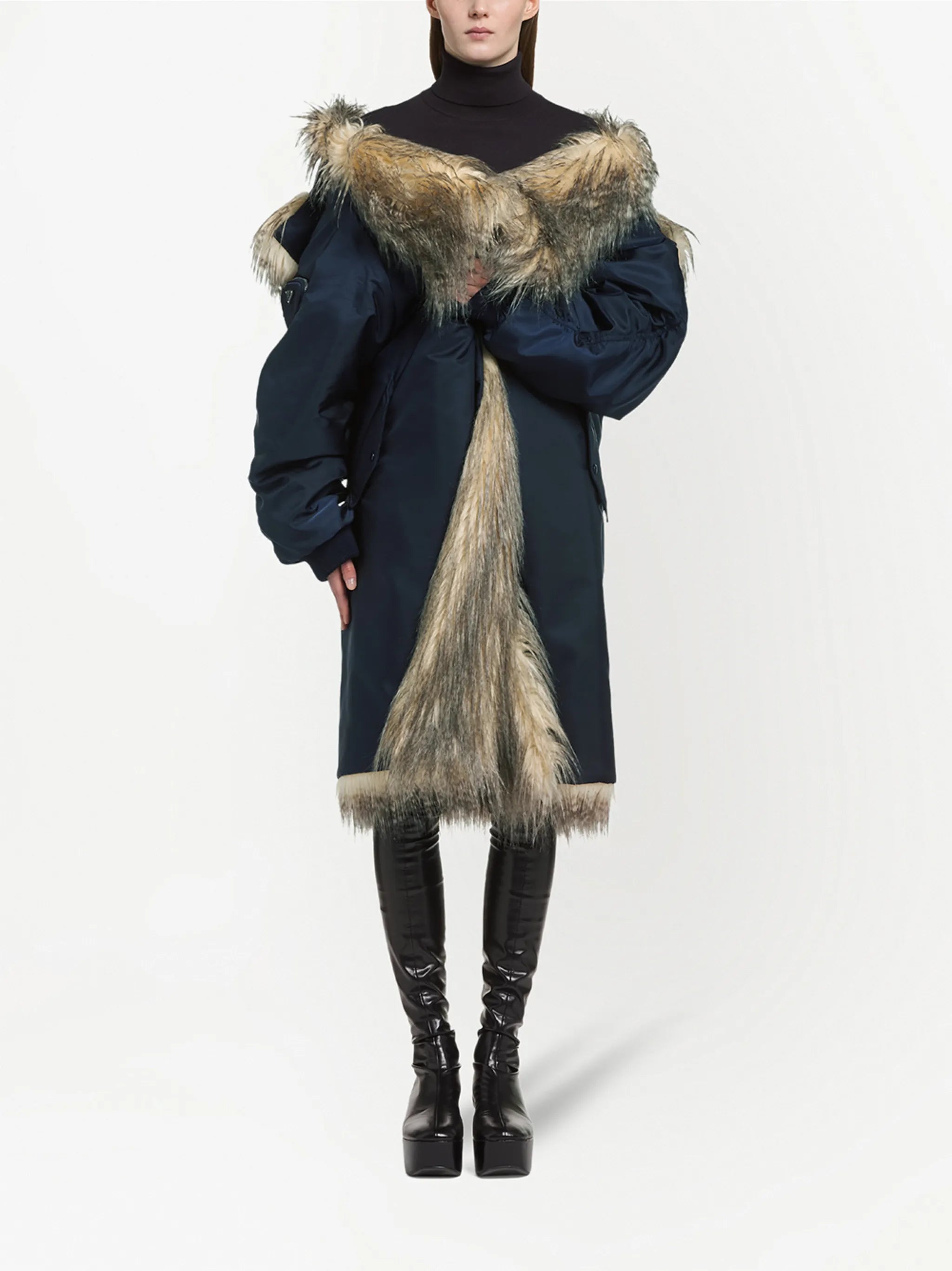 oversized Re-Nylon raincoat