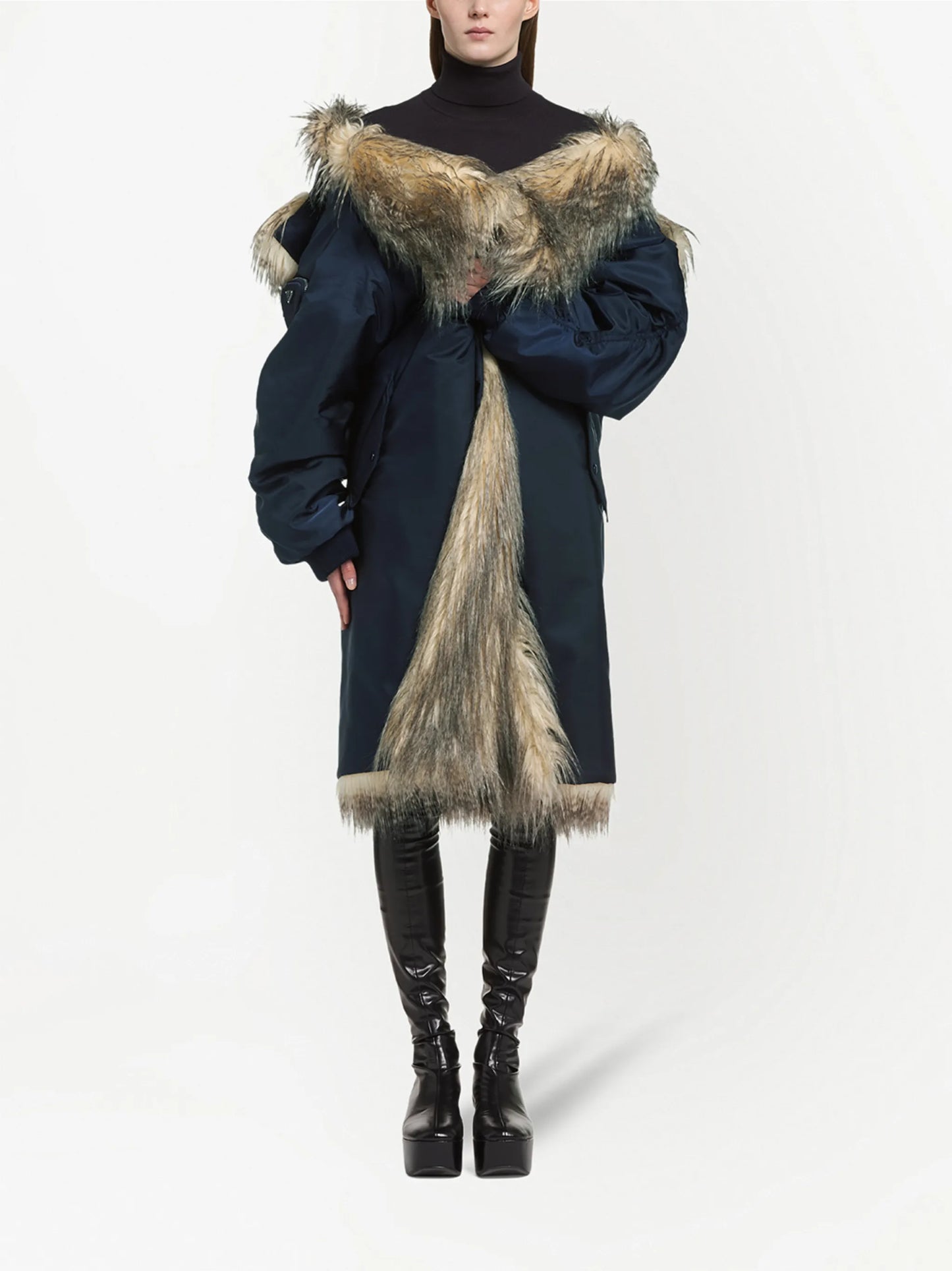 oversized Re-Nylon raincoat