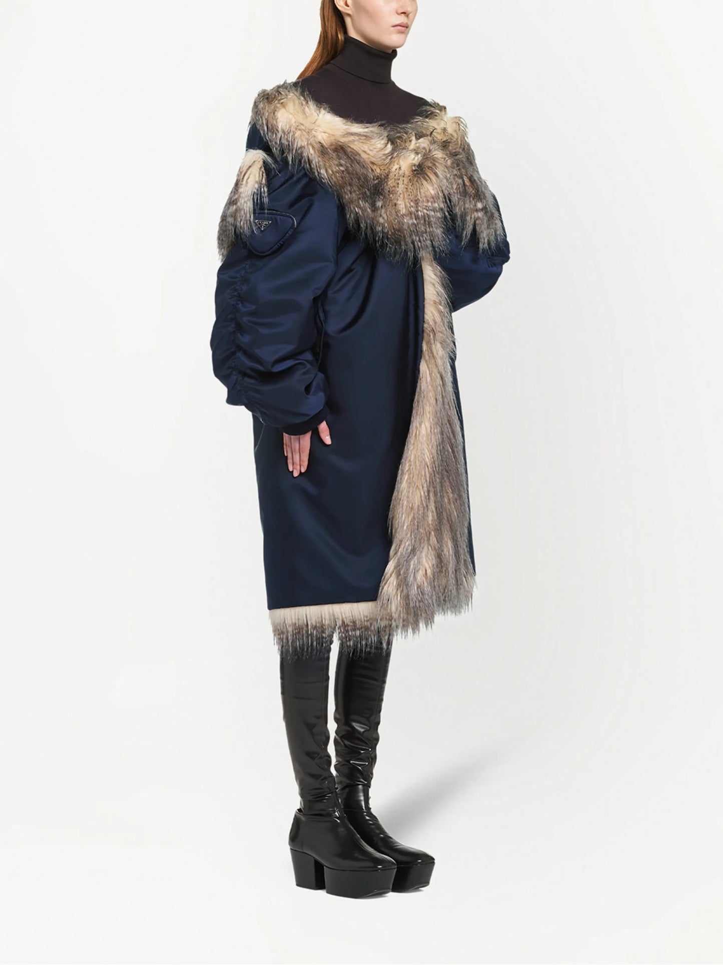 oversized Re-Nylon raincoat