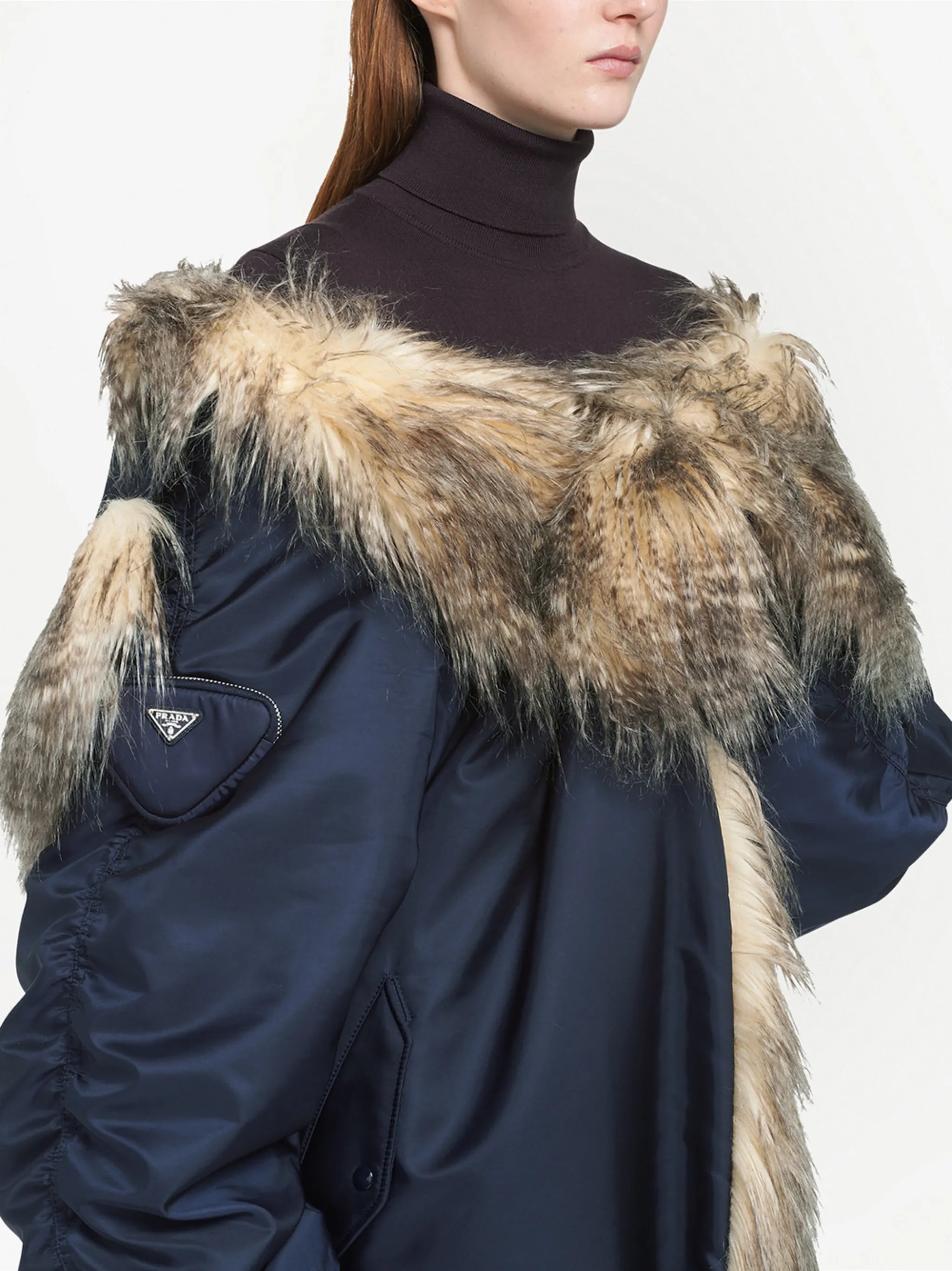 oversized Re-Nylon raincoat