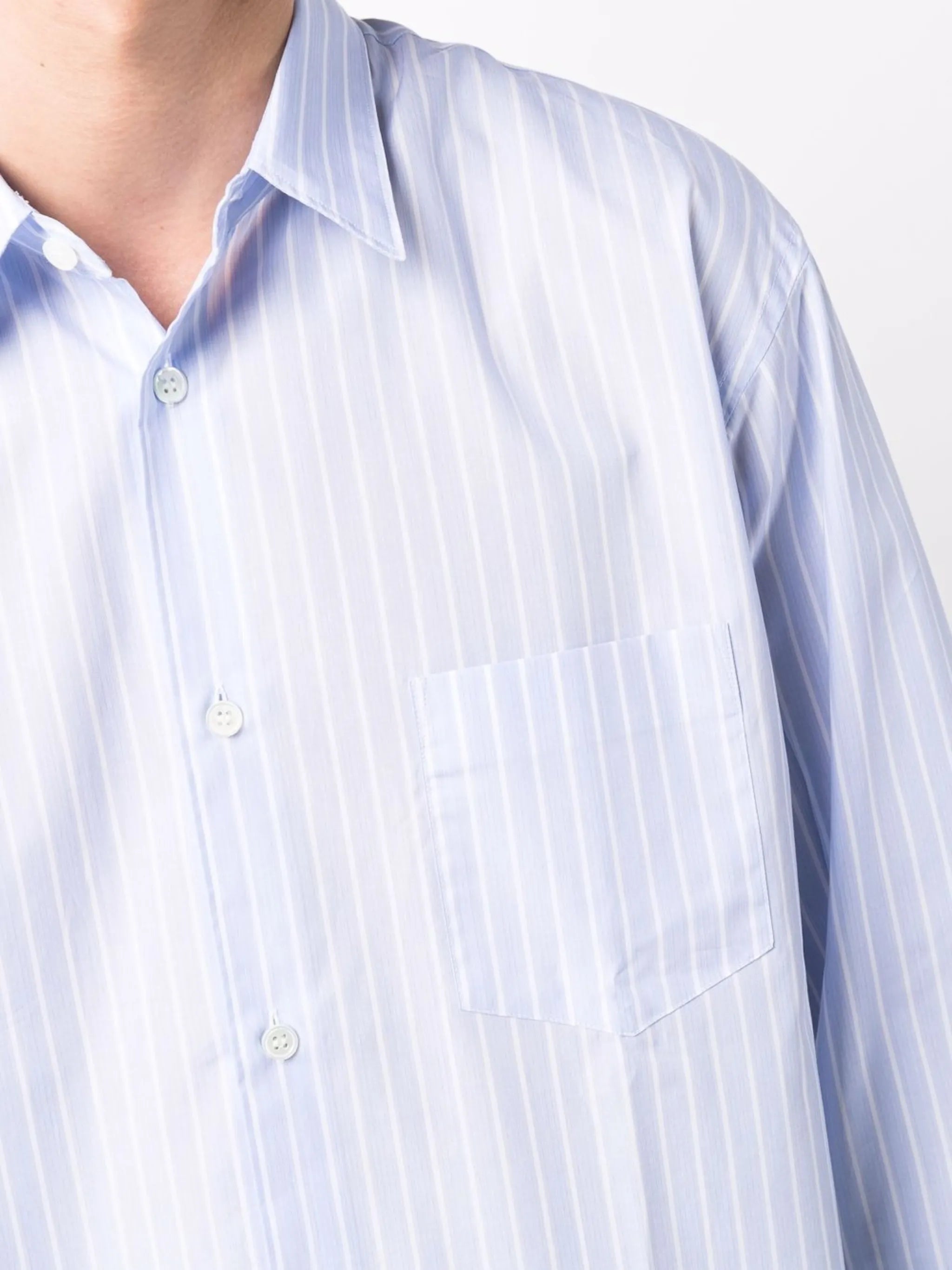 striped poplin shirt