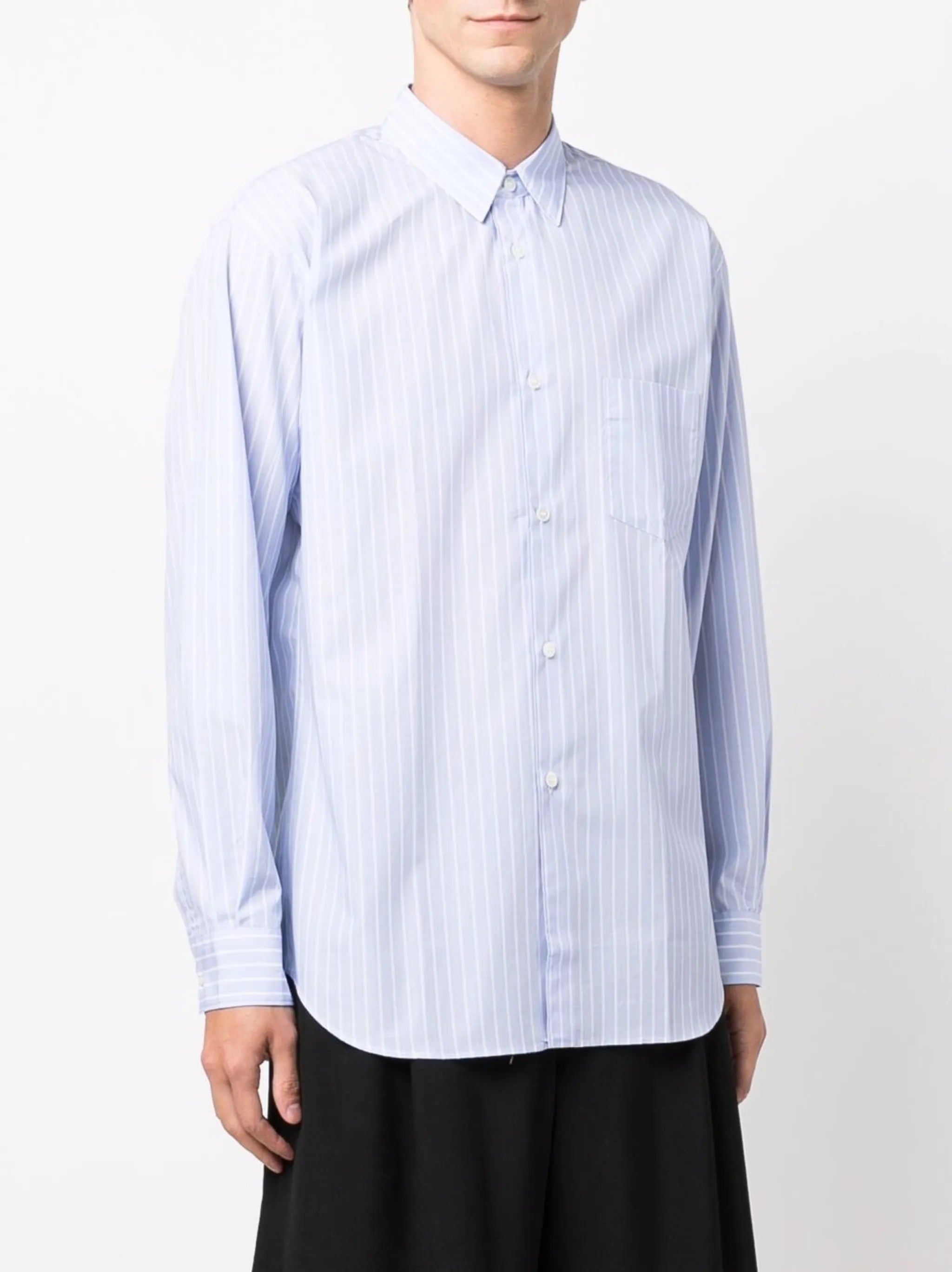 striped poplin shirt