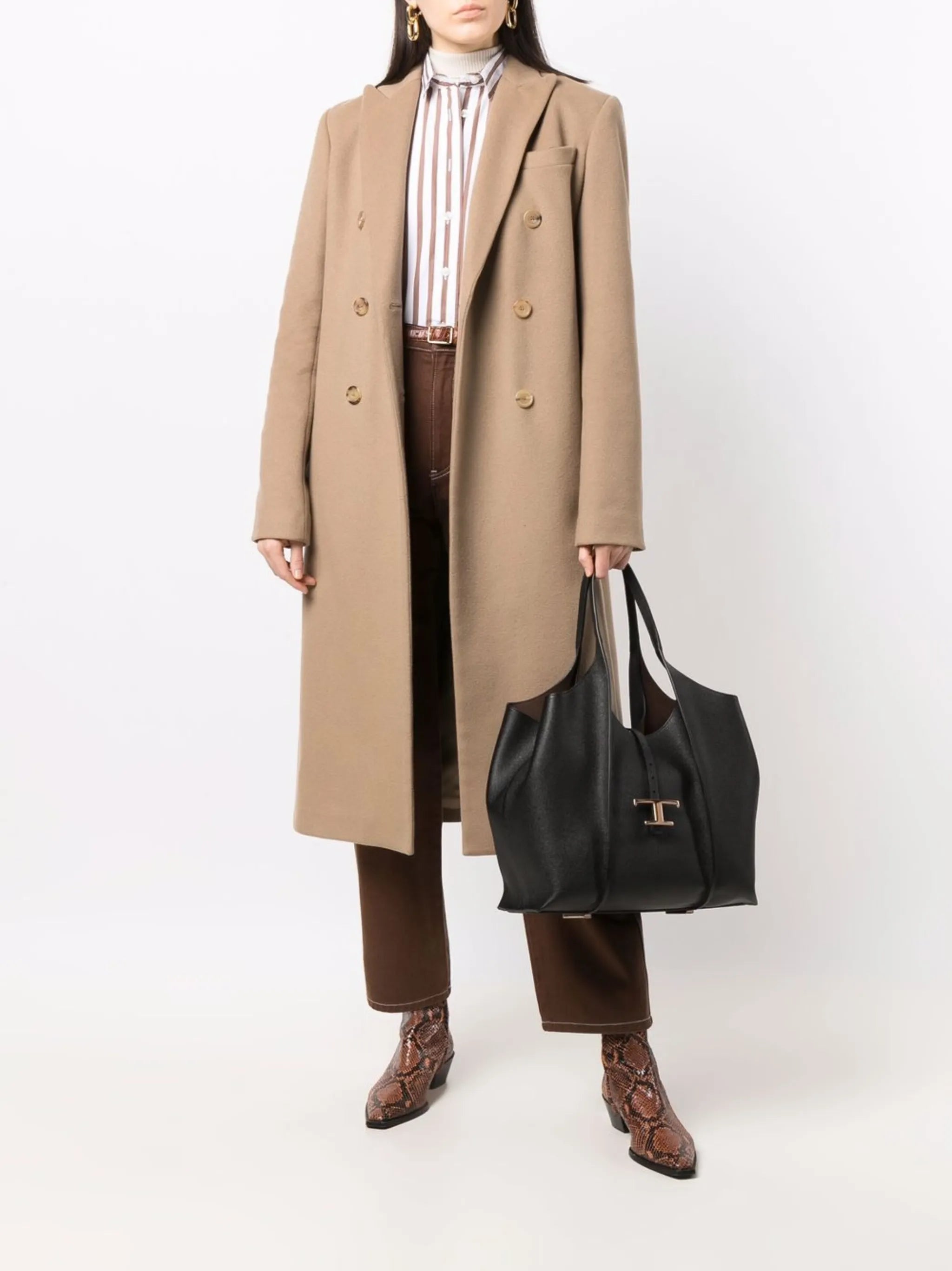 T Timeless shopping bag in leather medium