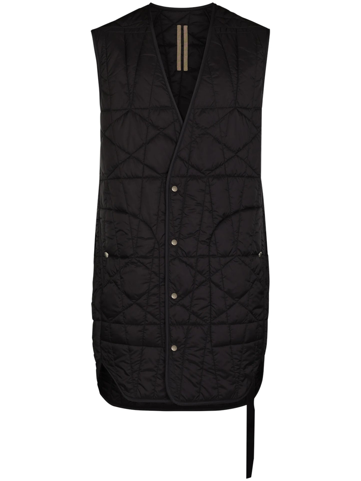 quilted Lined elongated gilet