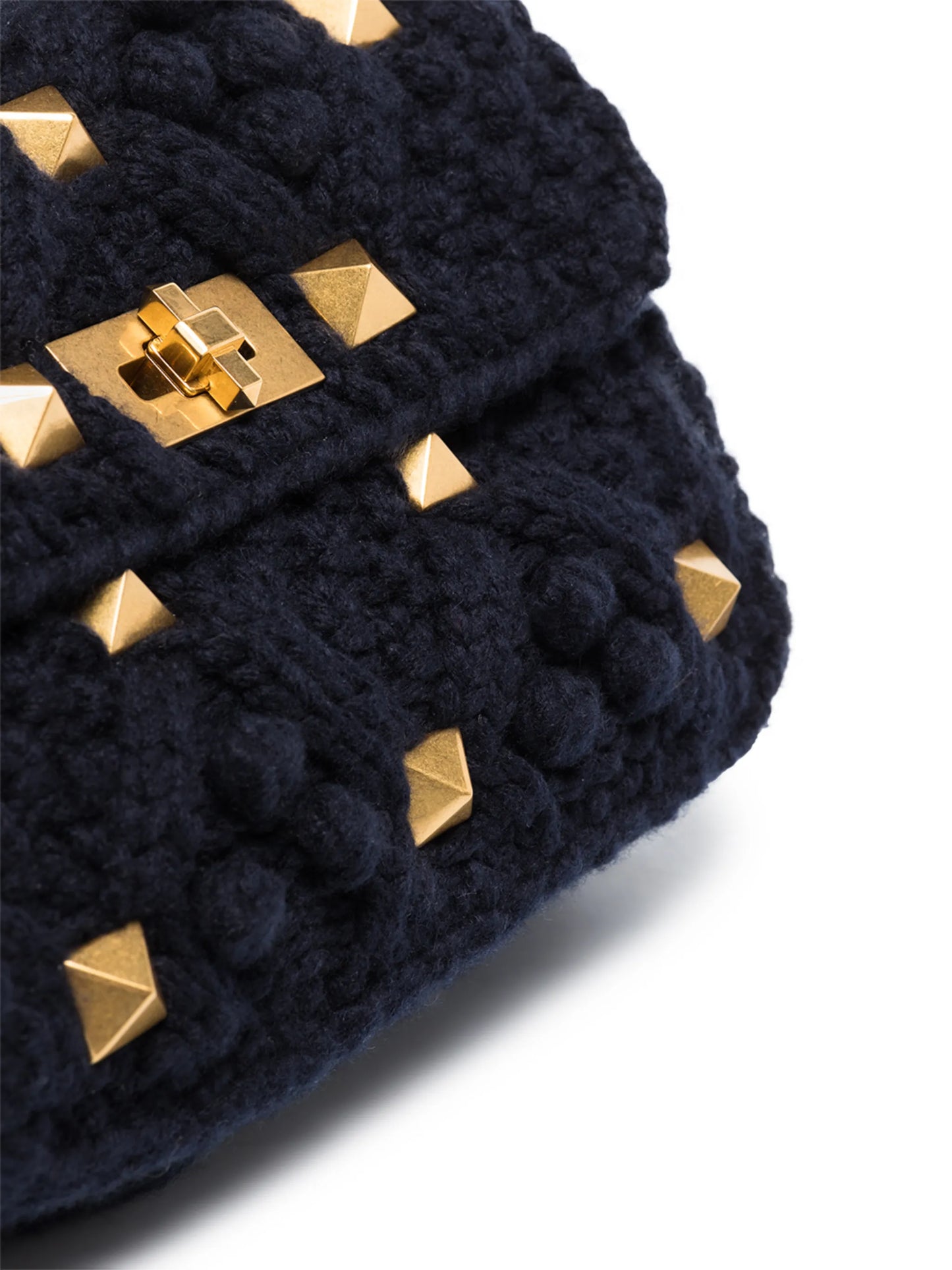 Roman Stud knitted shoulder bag
