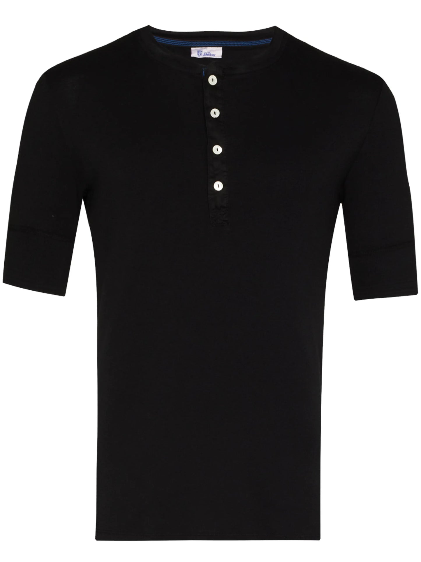 Henley button-placket T-shirt