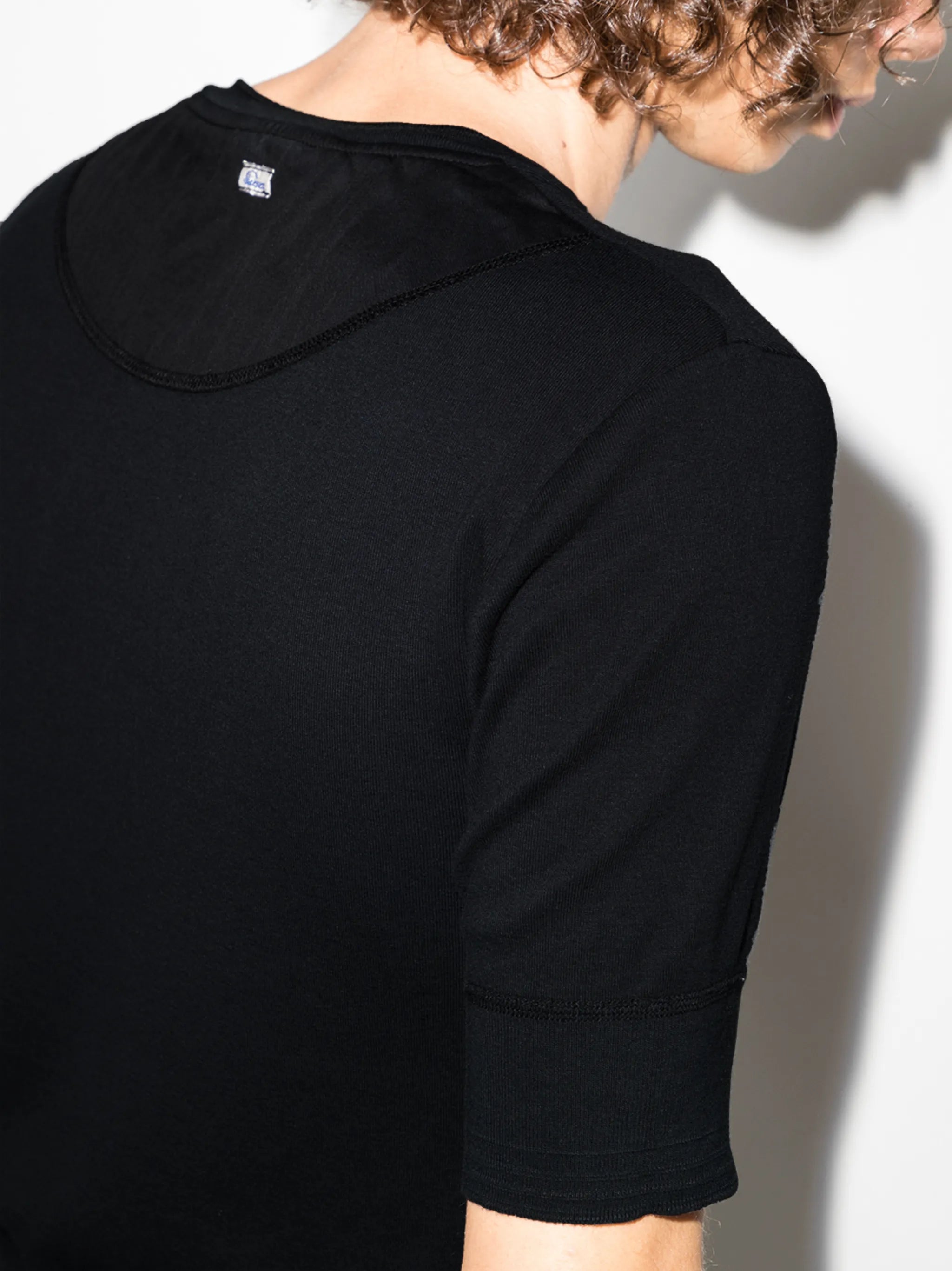 Henley button-placket T-shirt