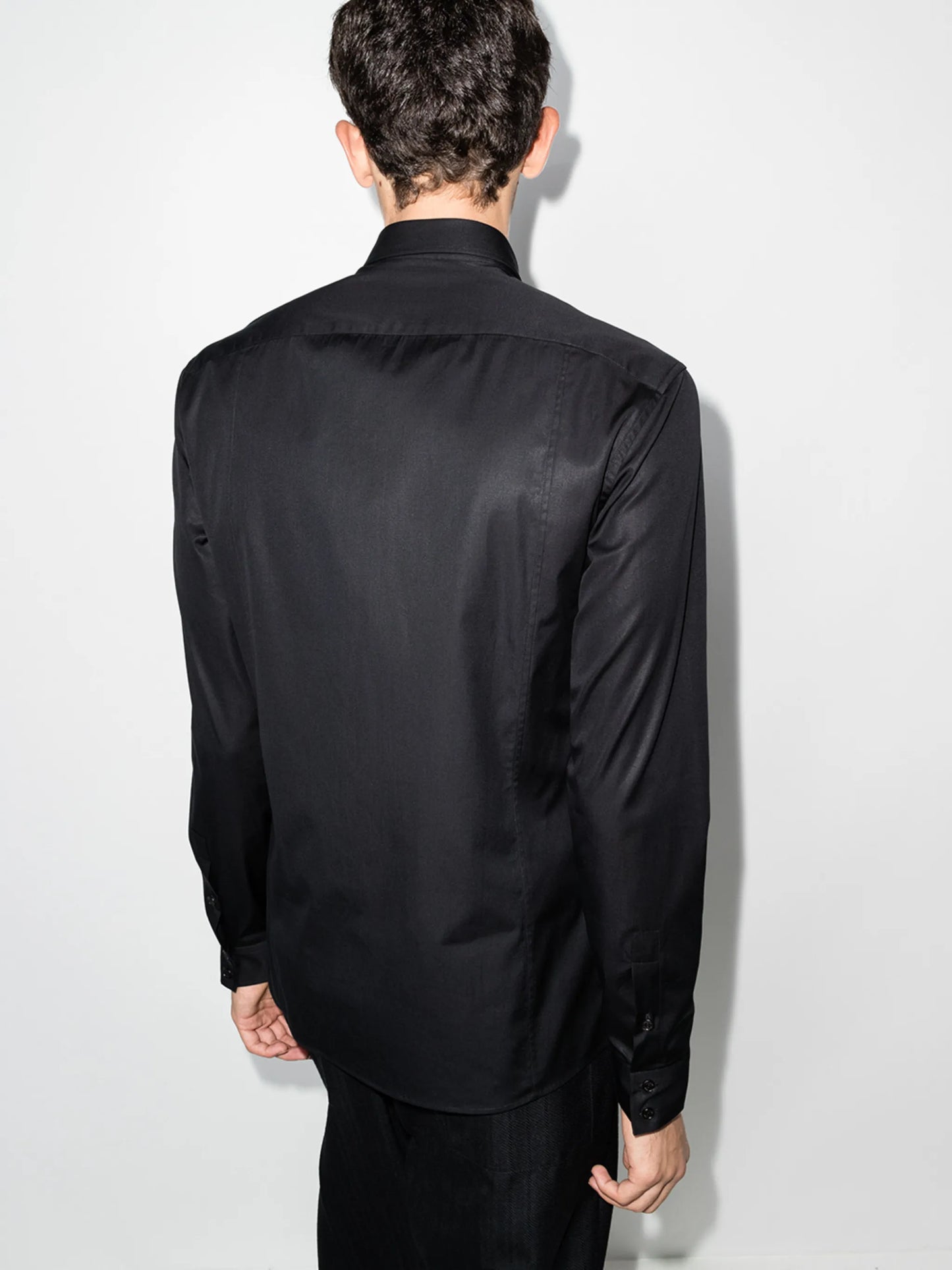 logo-patch poplin shirt
