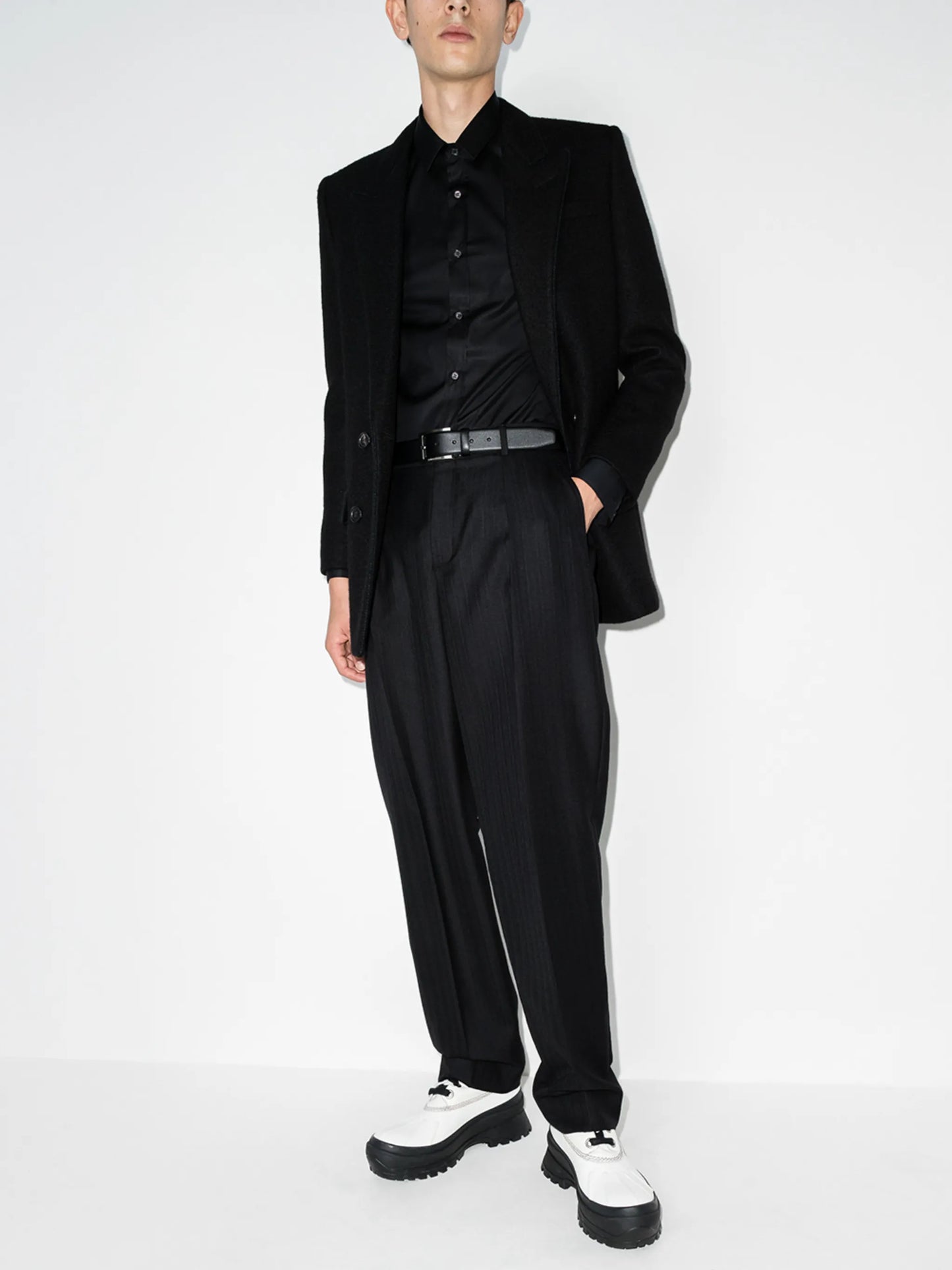 logo-patch poplin shirt