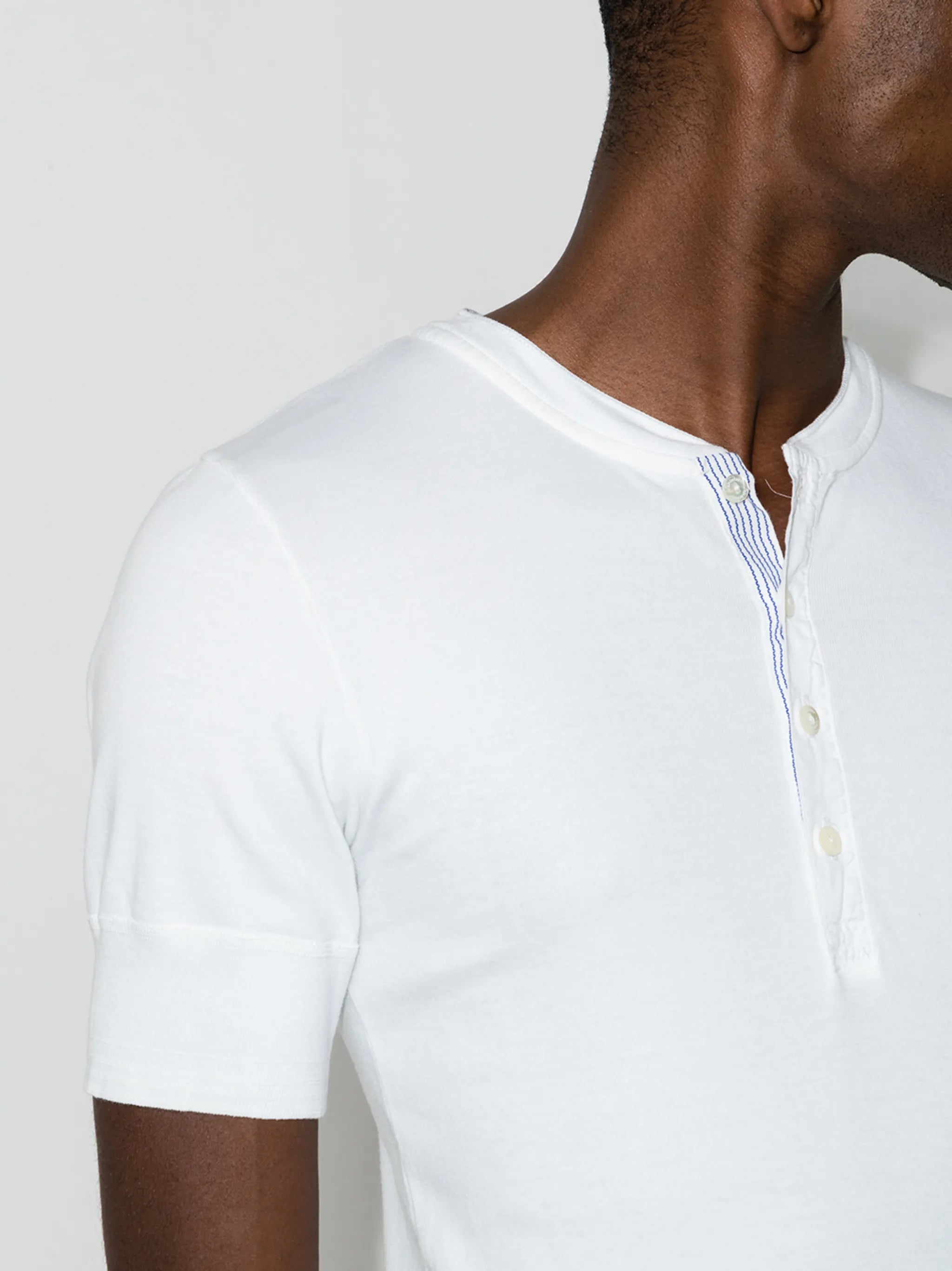 Henley button-down T-shirt