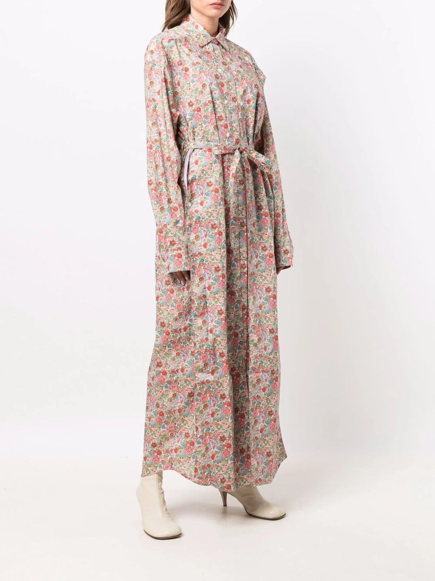 button panel shirt dress