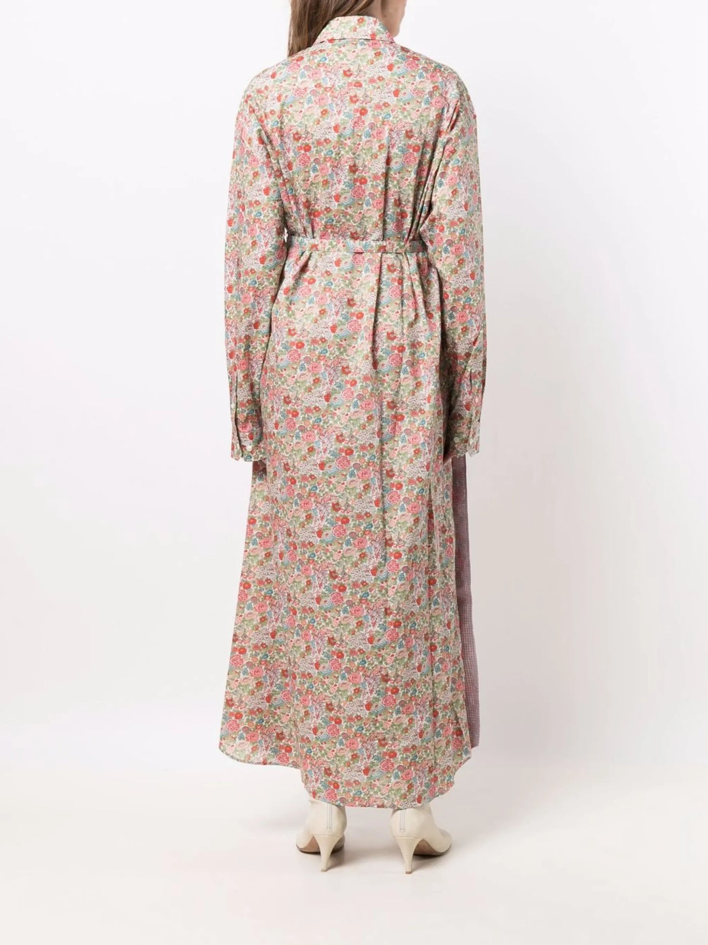 button panel shirt dress