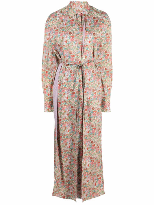 button panel shirt dress