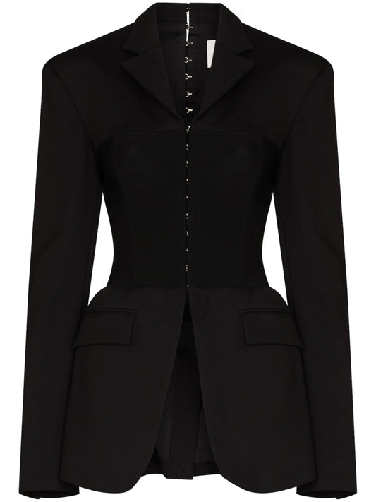 fitted corset-style blazer