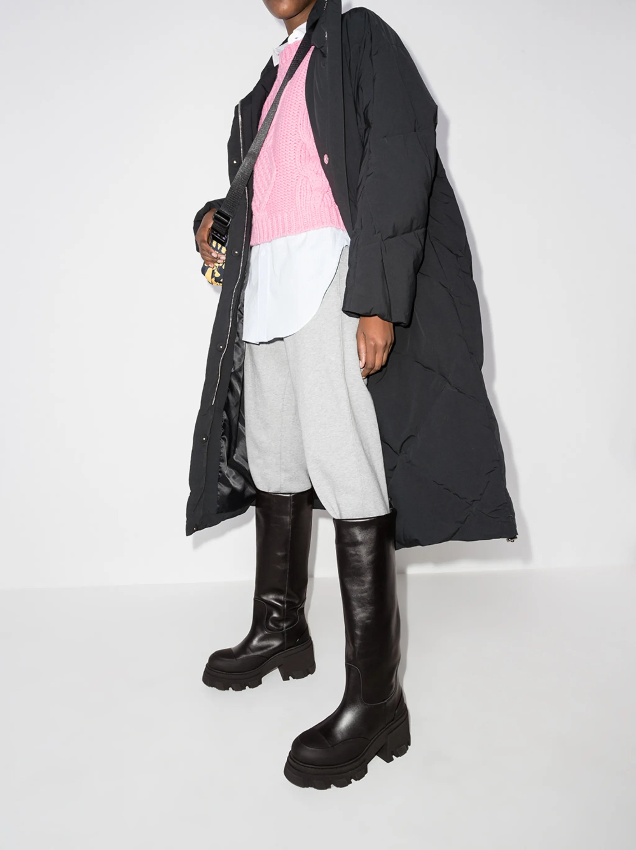 ridged-sole knee-high boots