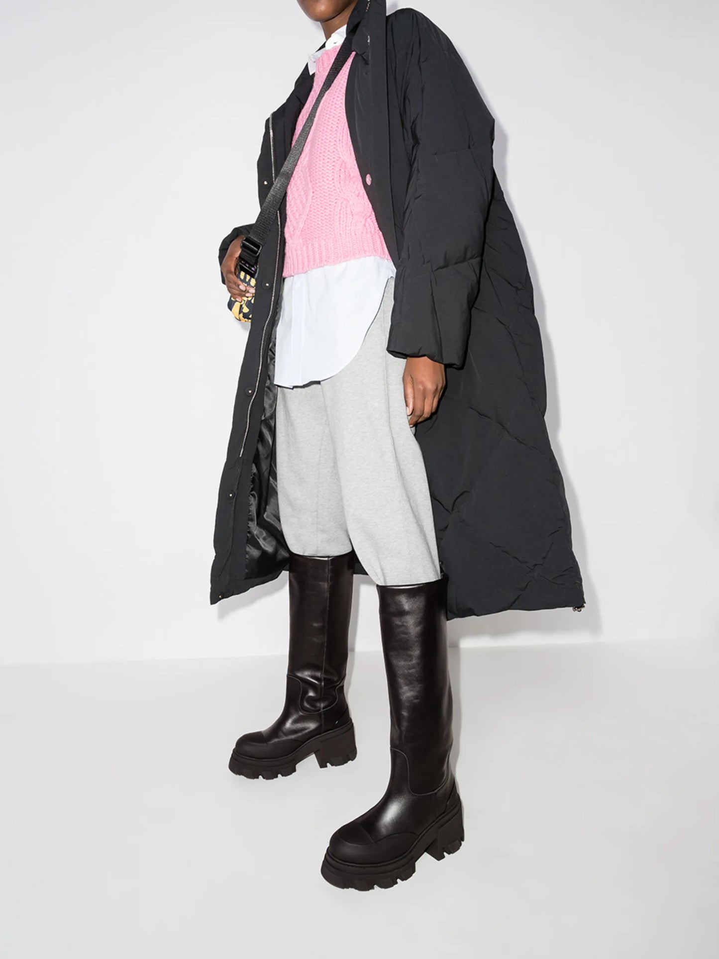 ridged-sole knee-high boots