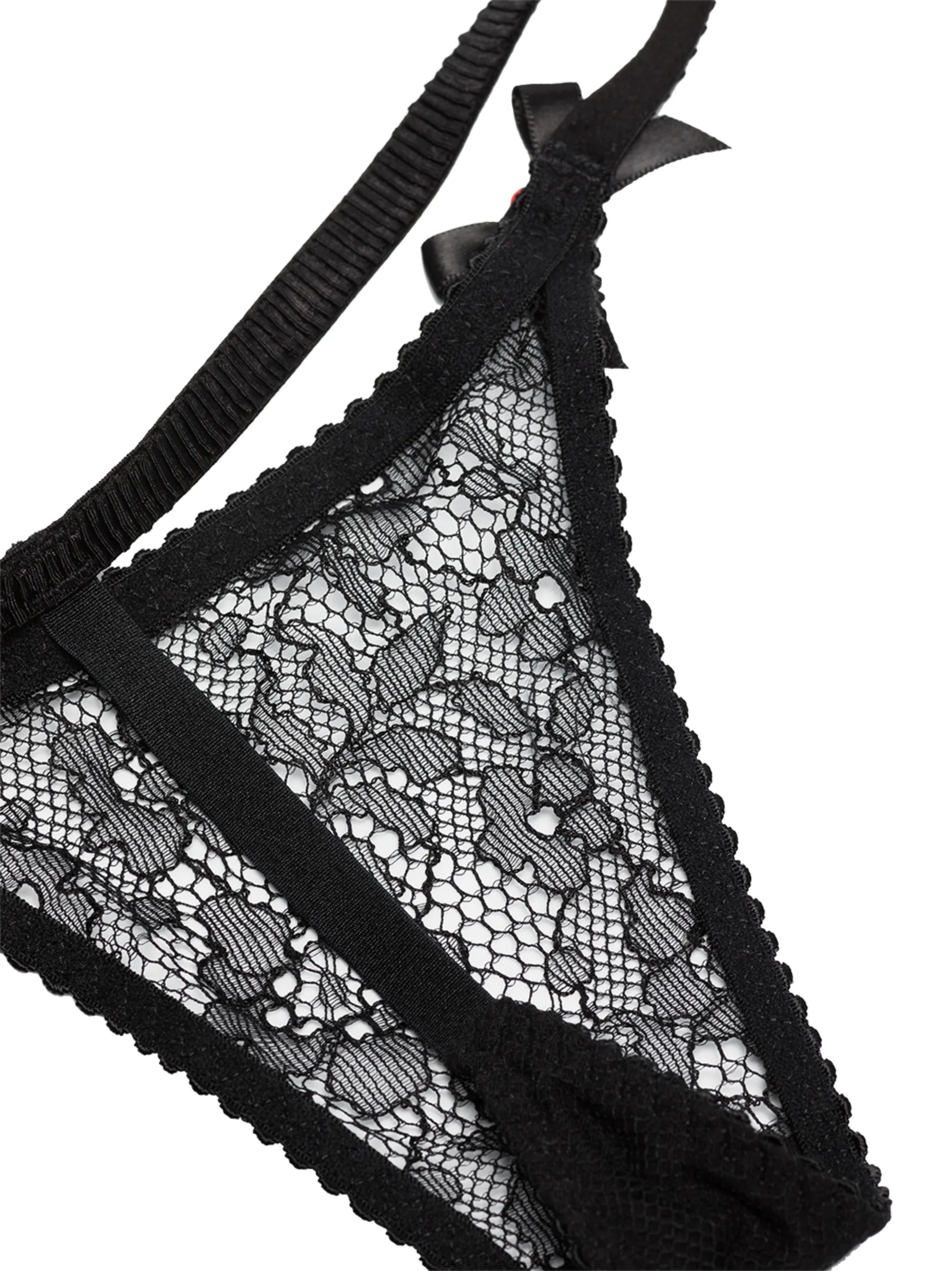 Lorna floral-lace thong