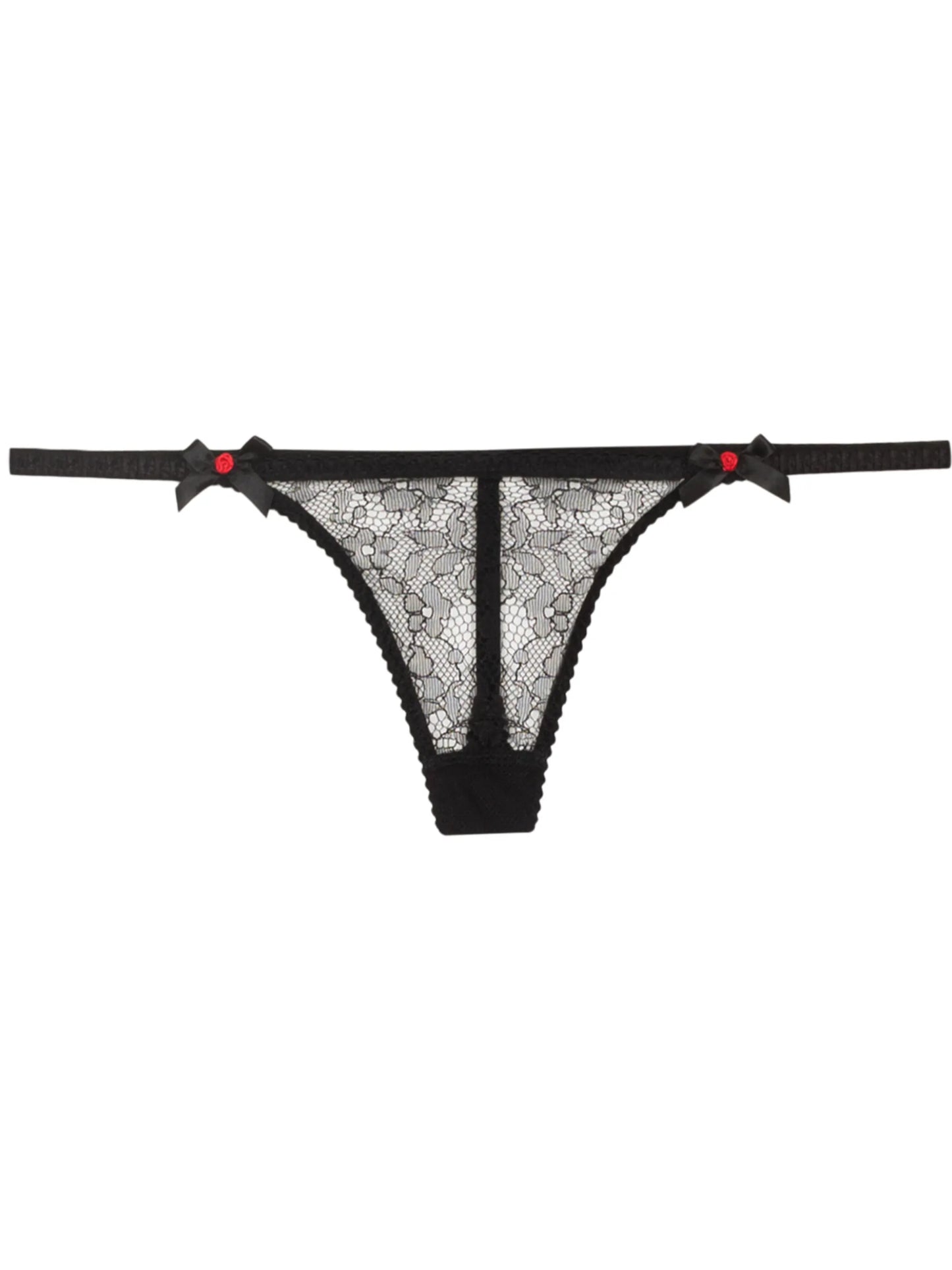 Lorna floral-lace thong