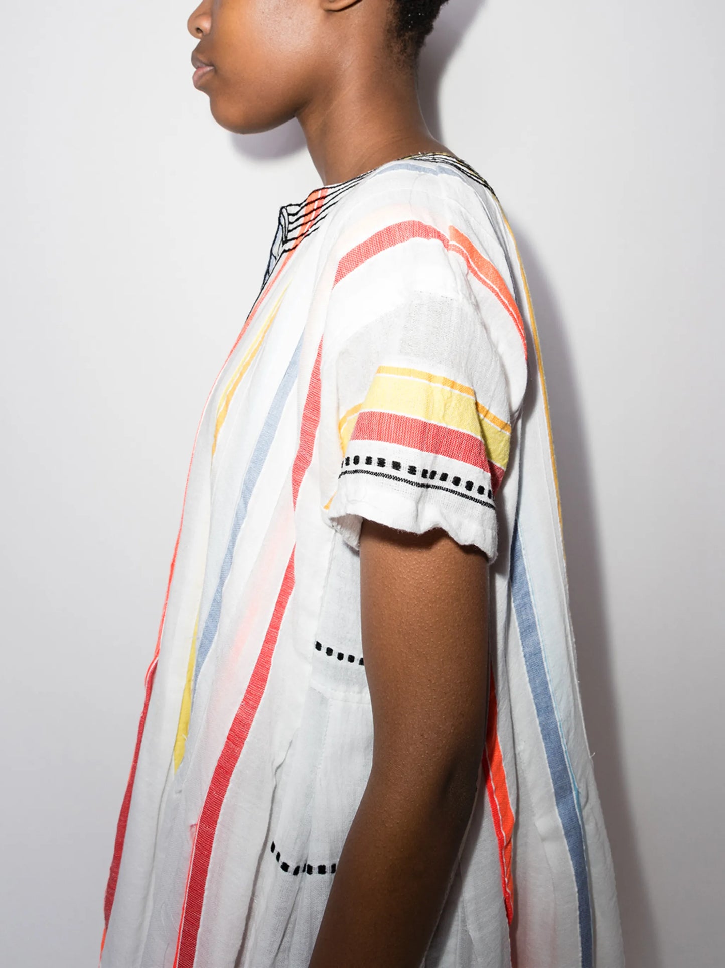 Mokati stripe-pattern minidress