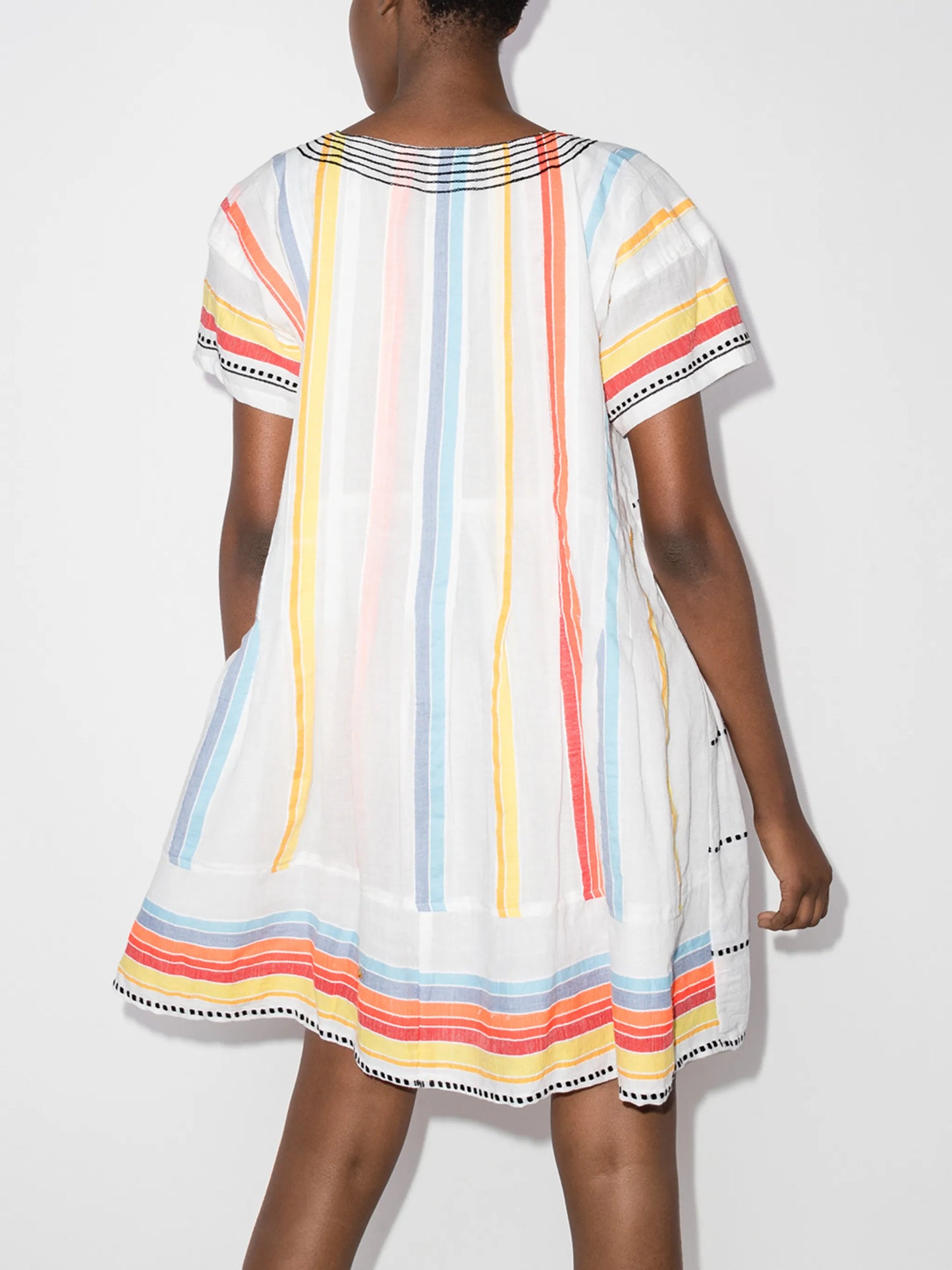 Mokati stripe-pattern minidress