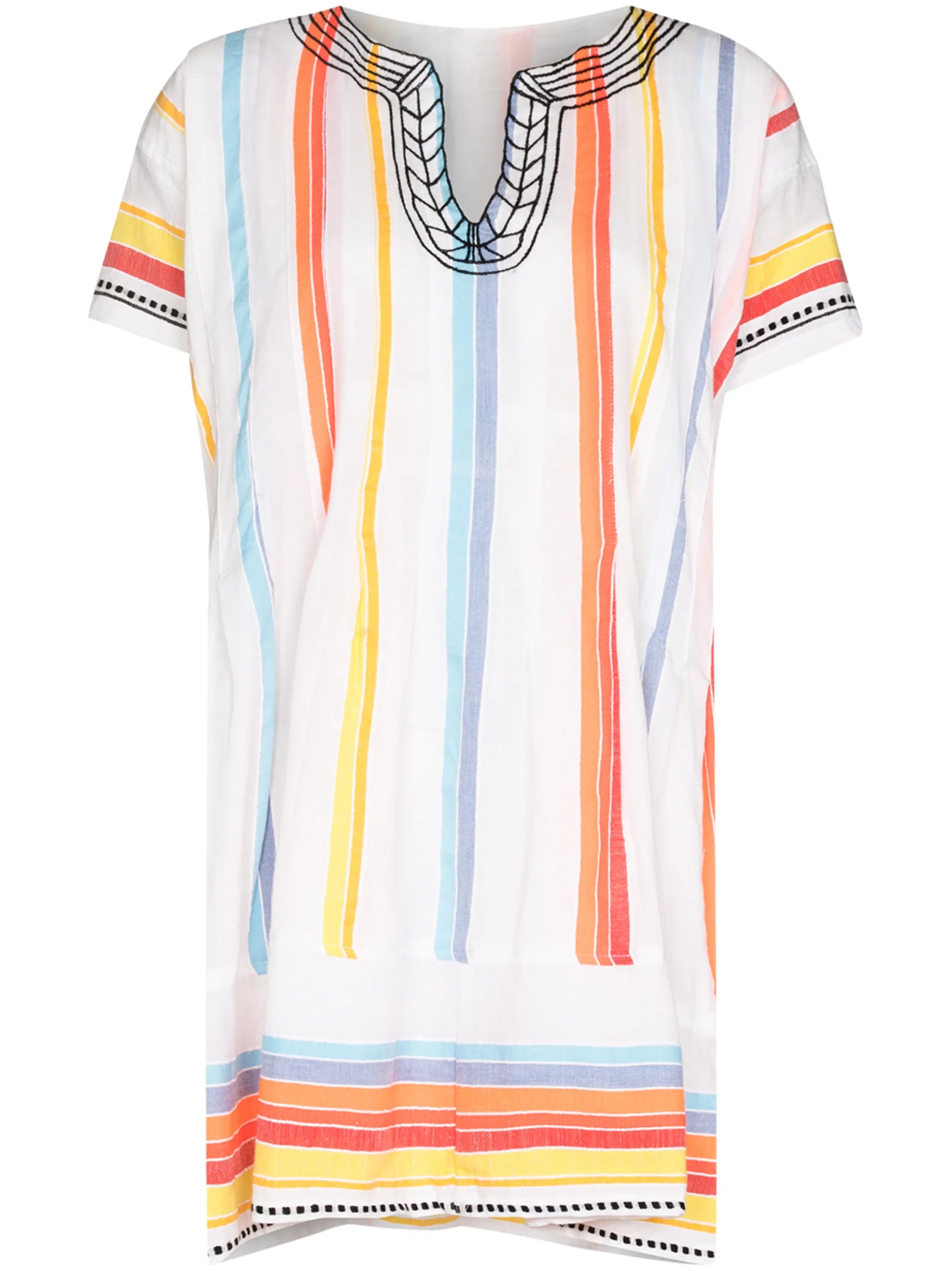 Mokati stripe-pattern minidress