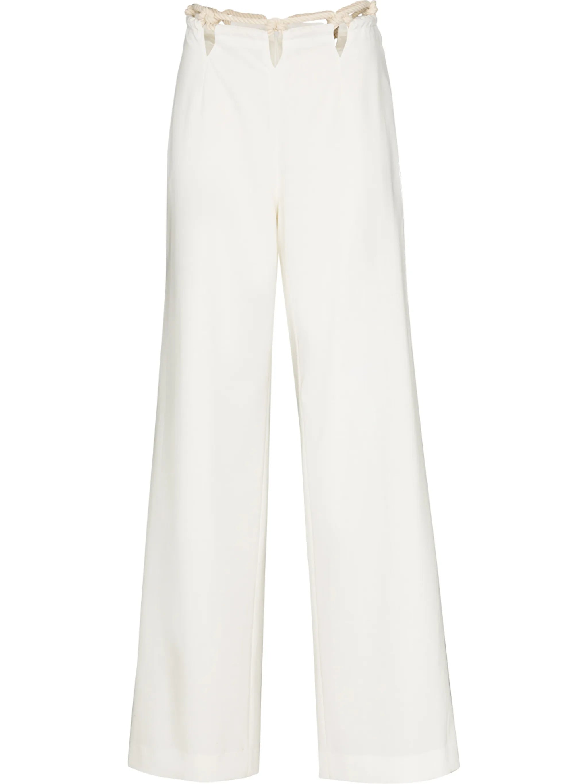 rope-detailing wide-leg trousers