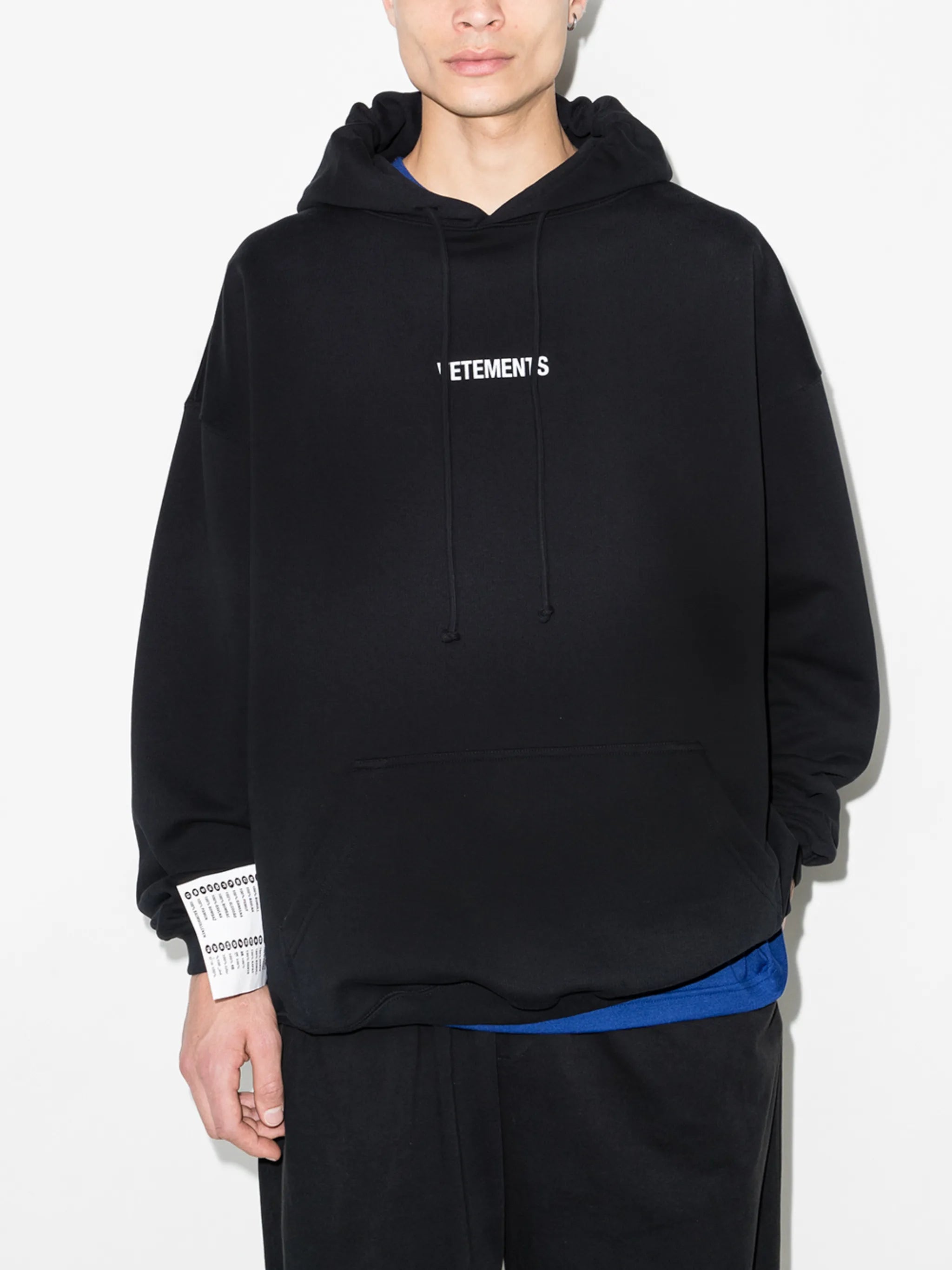 exposed-label oversized hoodie