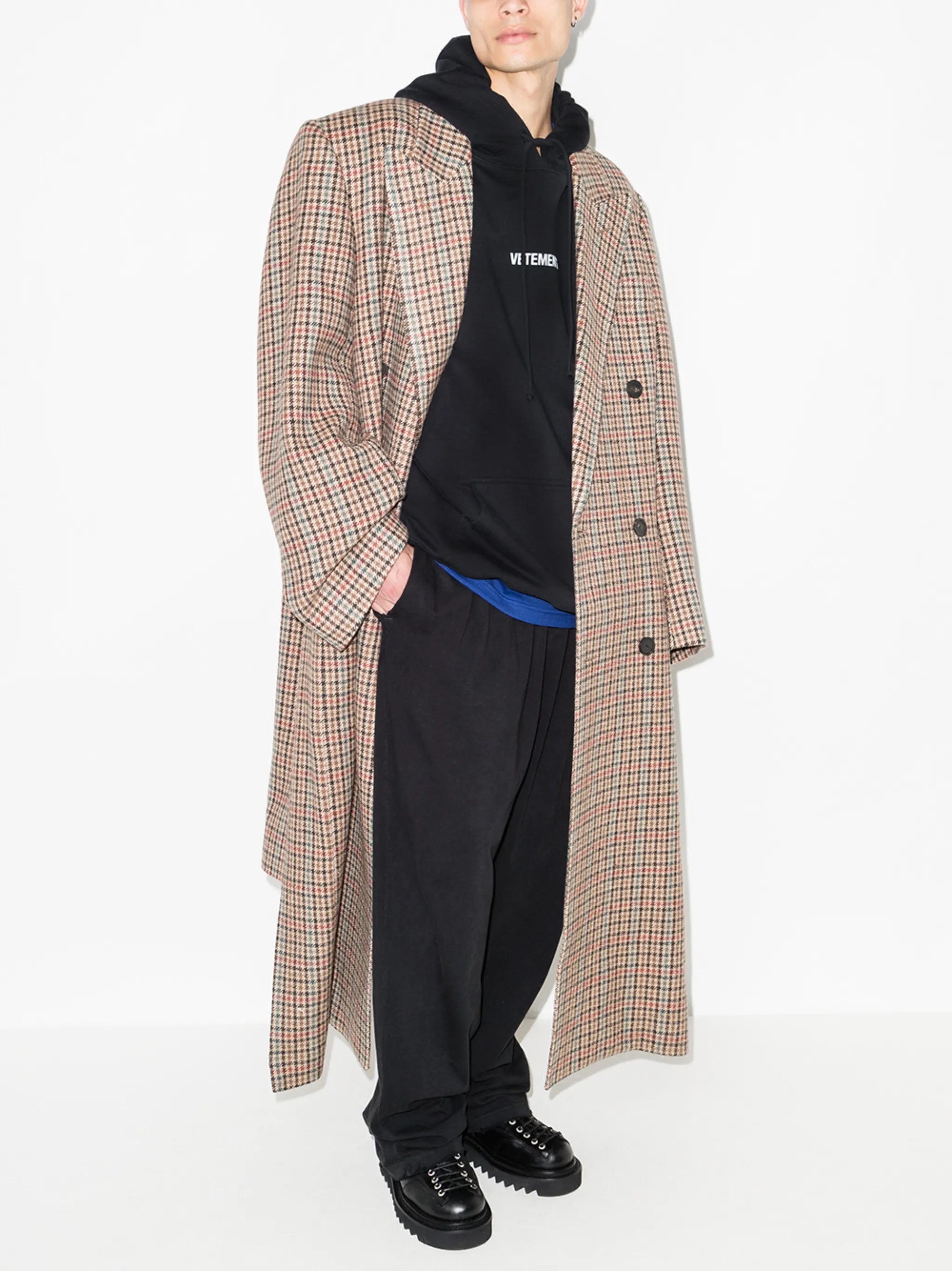exposed-label oversized hoodie