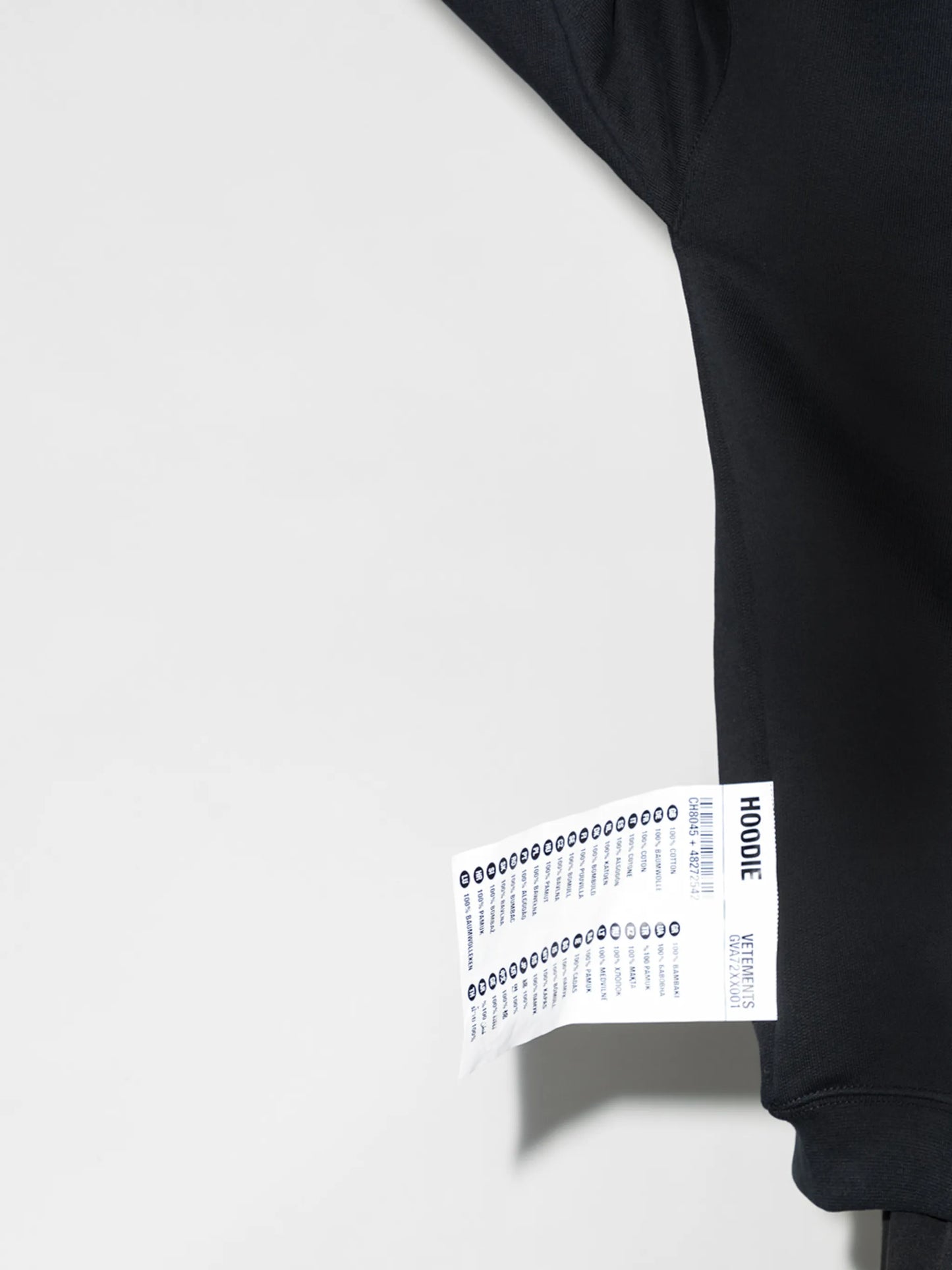 exposed-label oversized hoodie