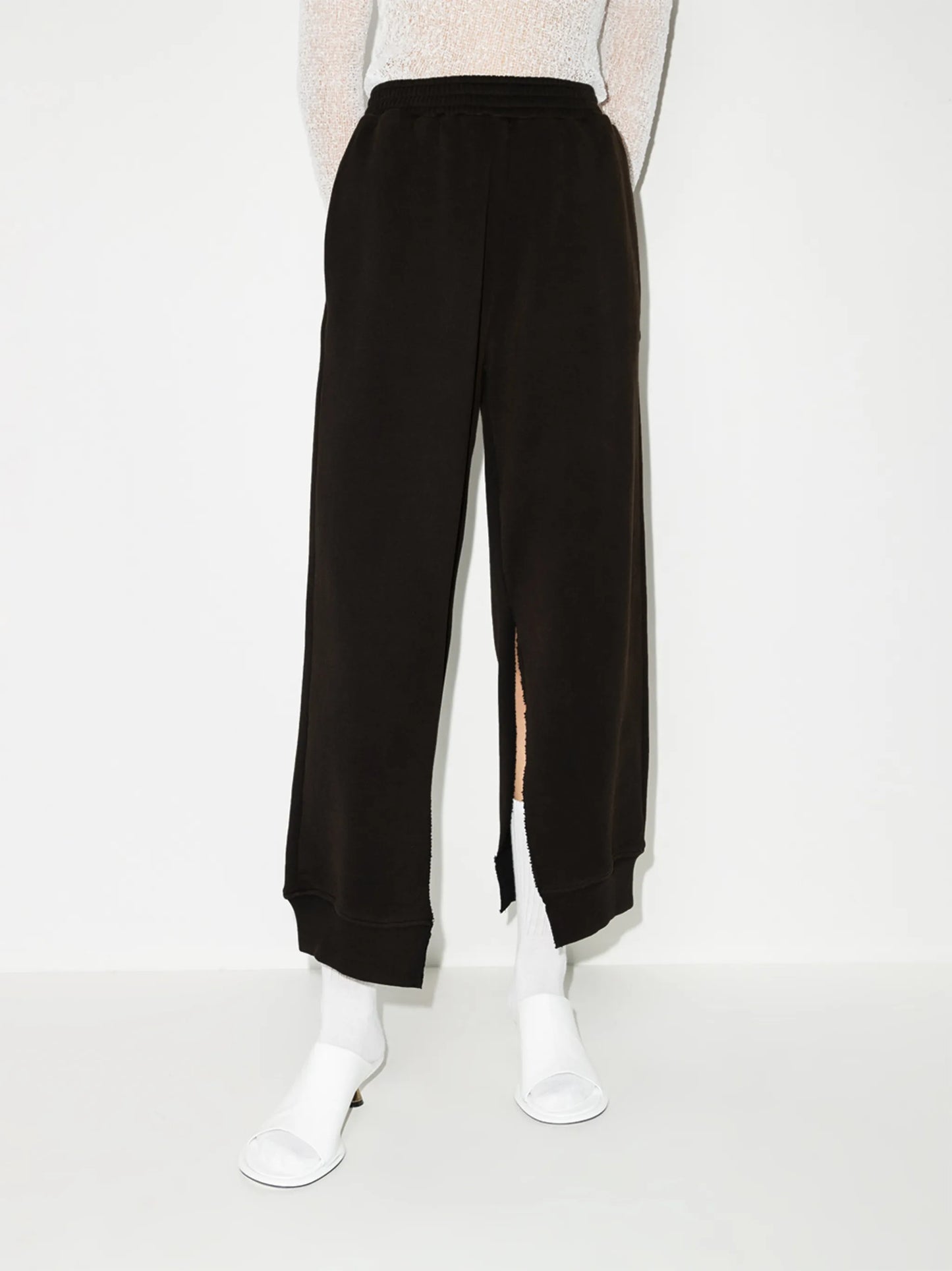 split-cuff cotton track pants