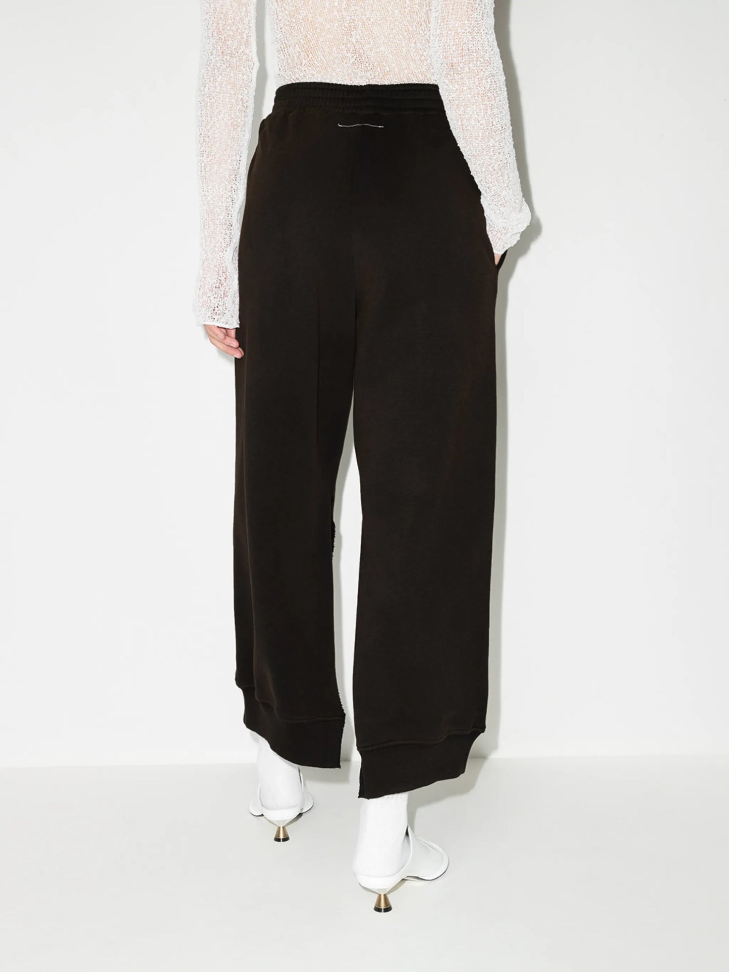 split-cuff cotton track pants
