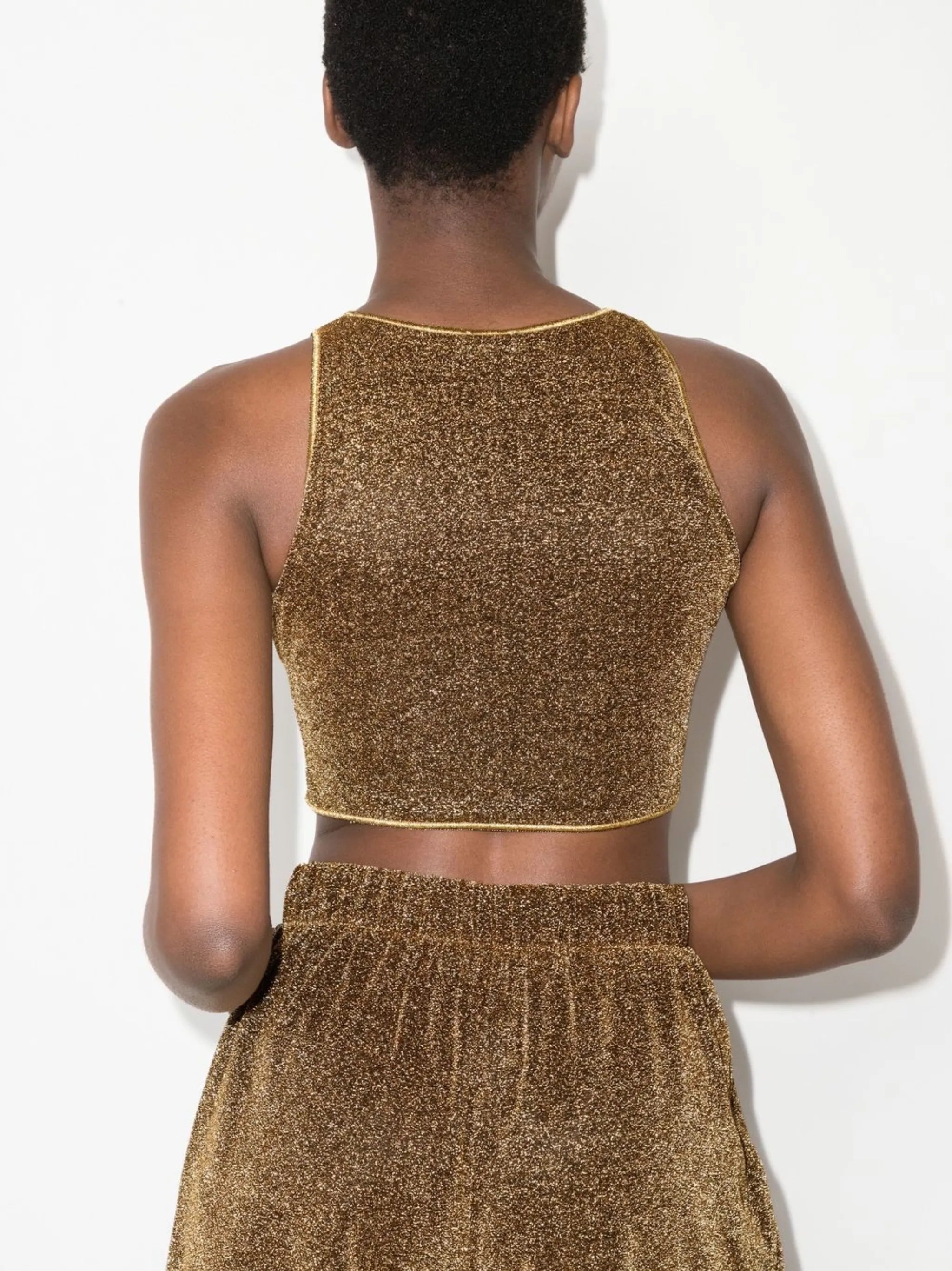 Lumière sleeveless crop top
