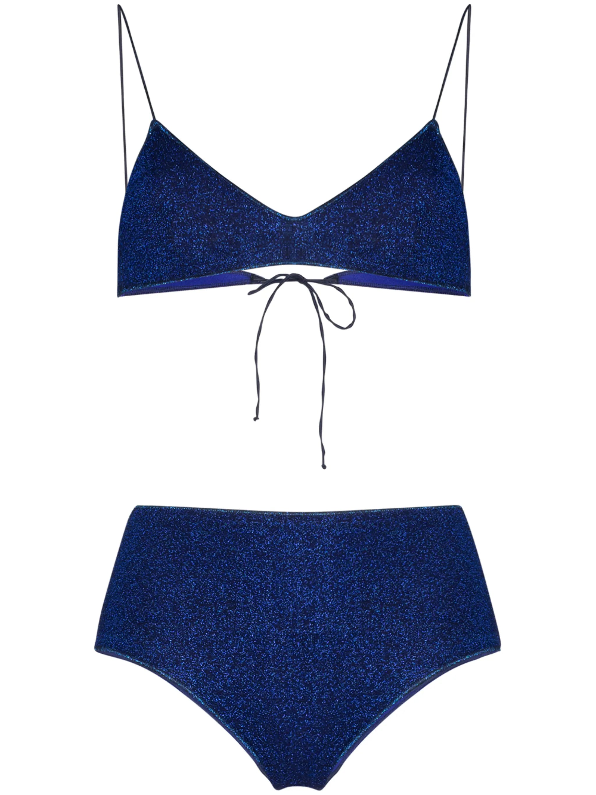 Lumière lurex high-waisted bikini set