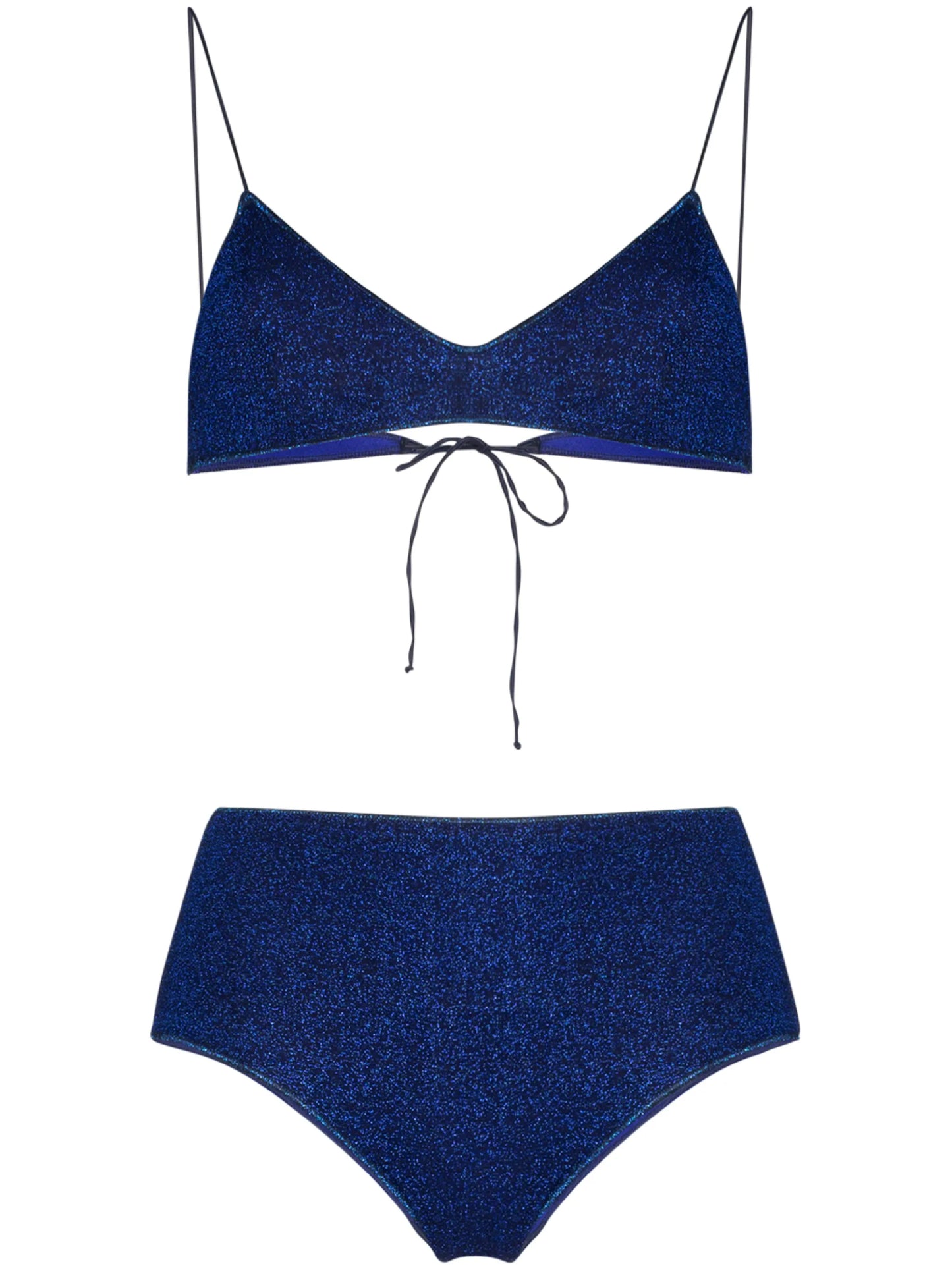 Lumière lurex high-waisted bikini set