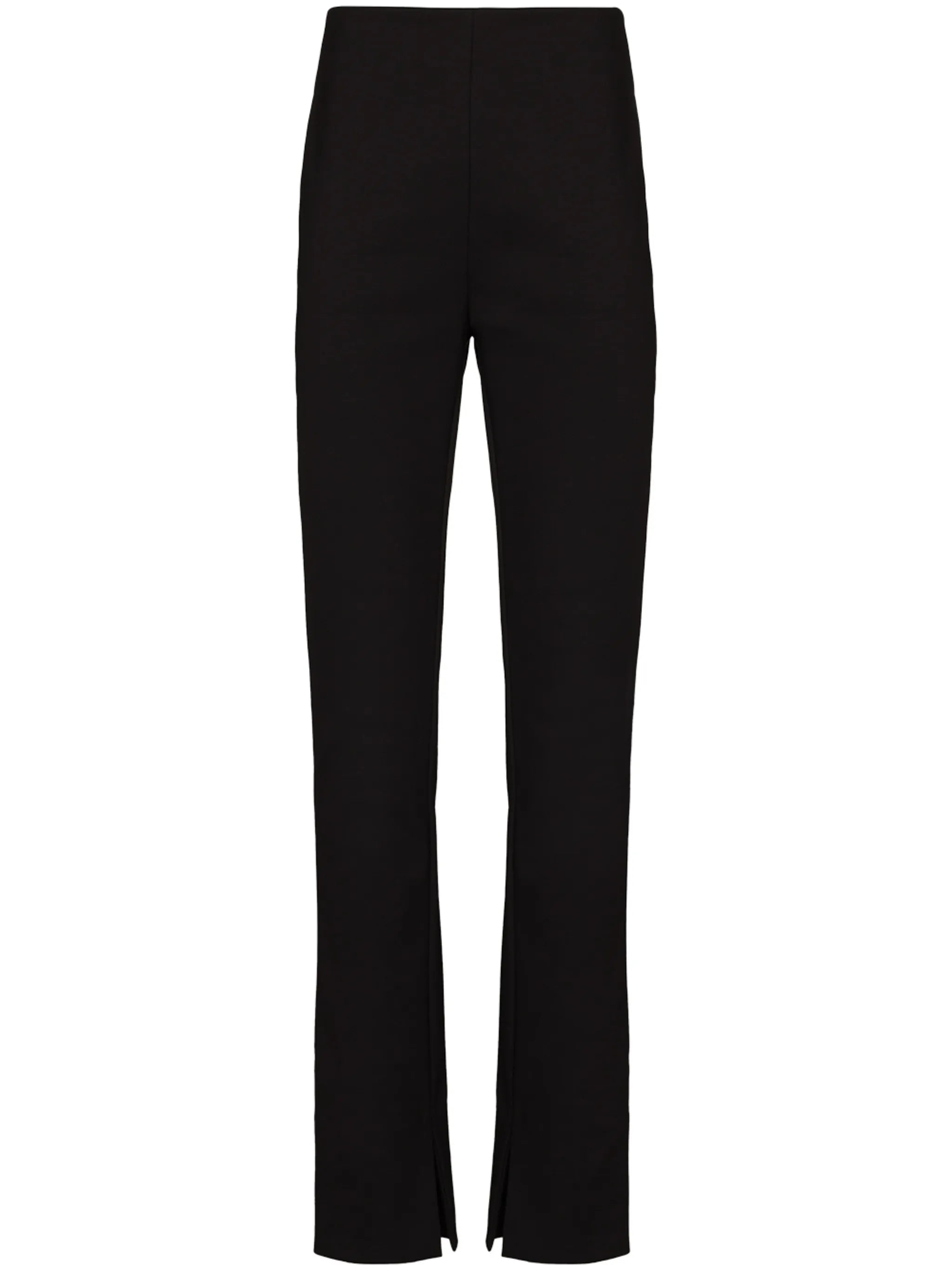 high-waisted slim trousers