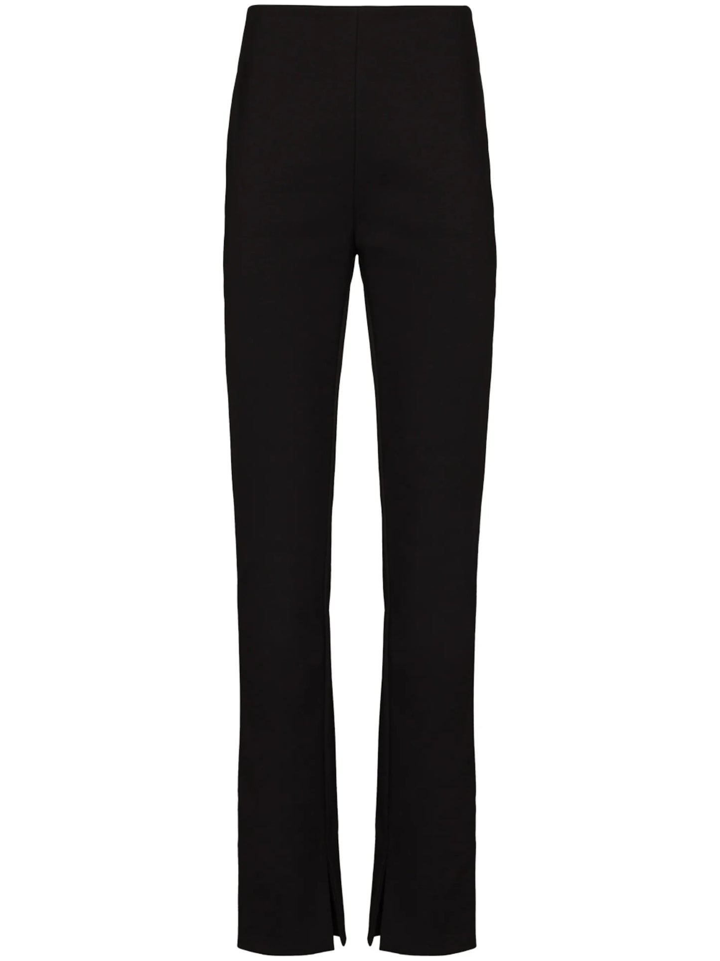 high-waisted slim trousers