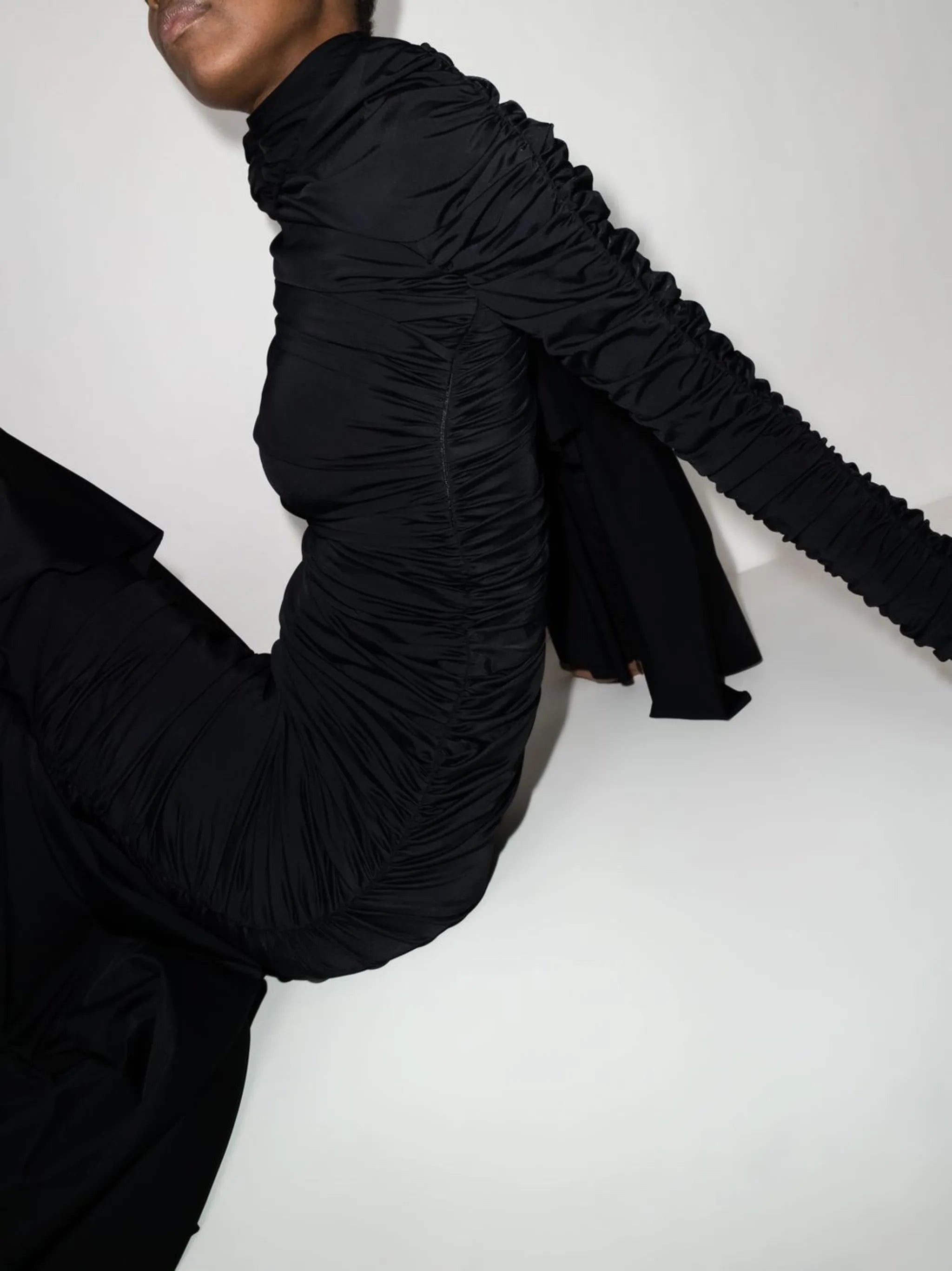 Twisted Knots ruched draped dress