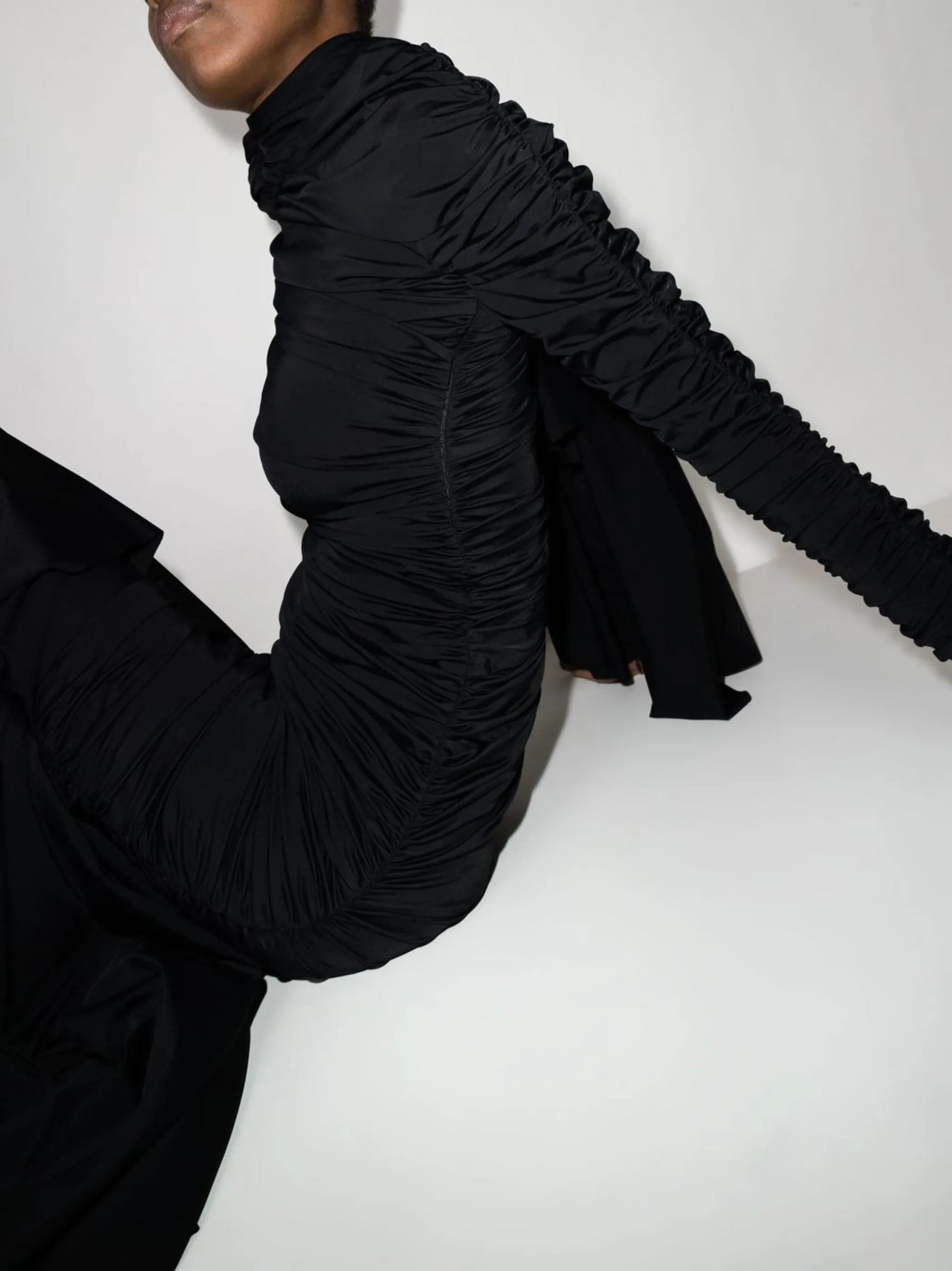 Twisted Knots ruched draped dress