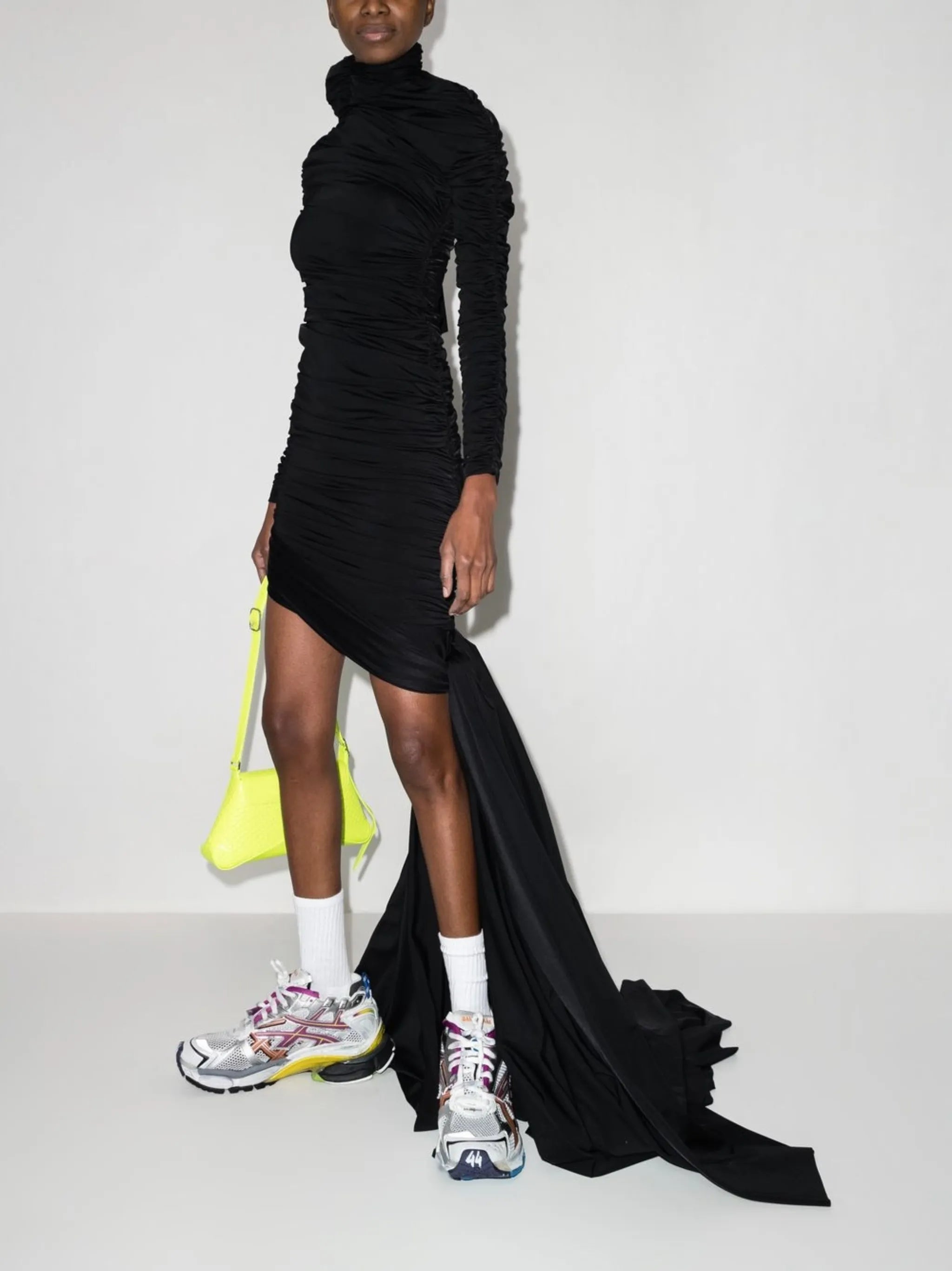 Twisted Knots ruched draped dress