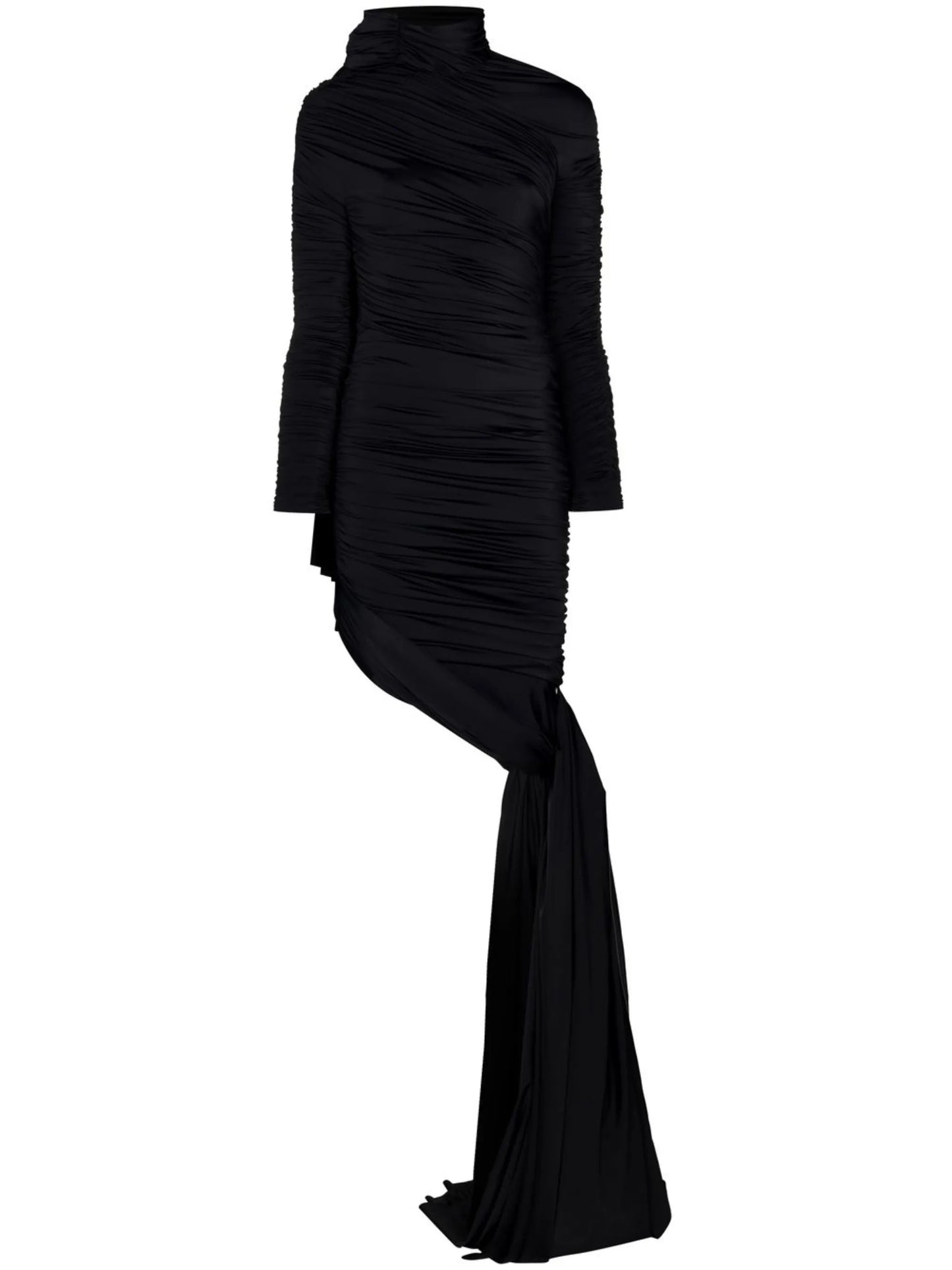Twisted Knots ruched draped dress