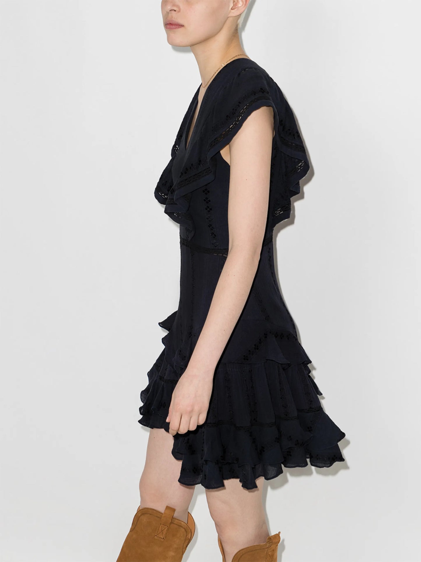 Jaudrey ruffle-trim dress