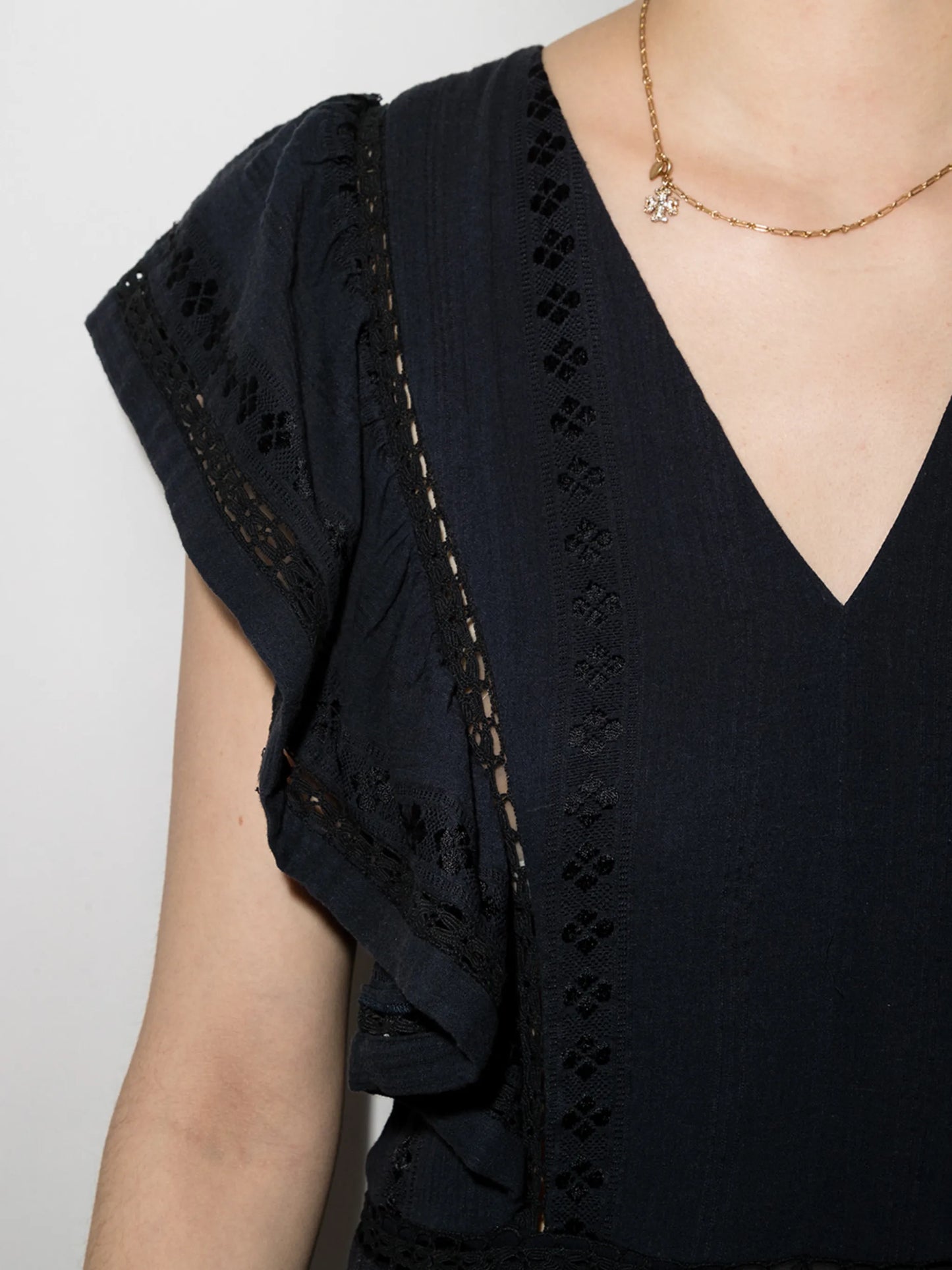 Jaudrey ruffle-trim dress