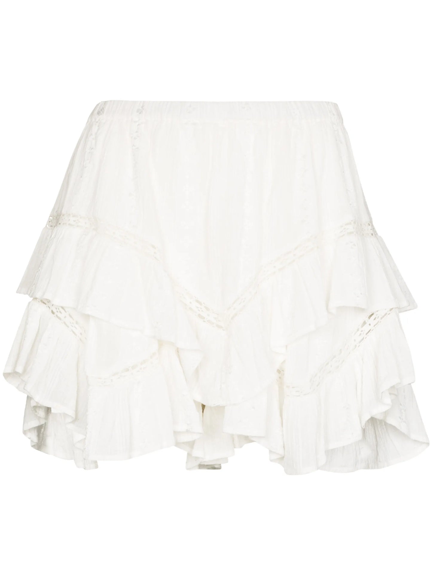 Jocadia ruffled thigh-length shorts