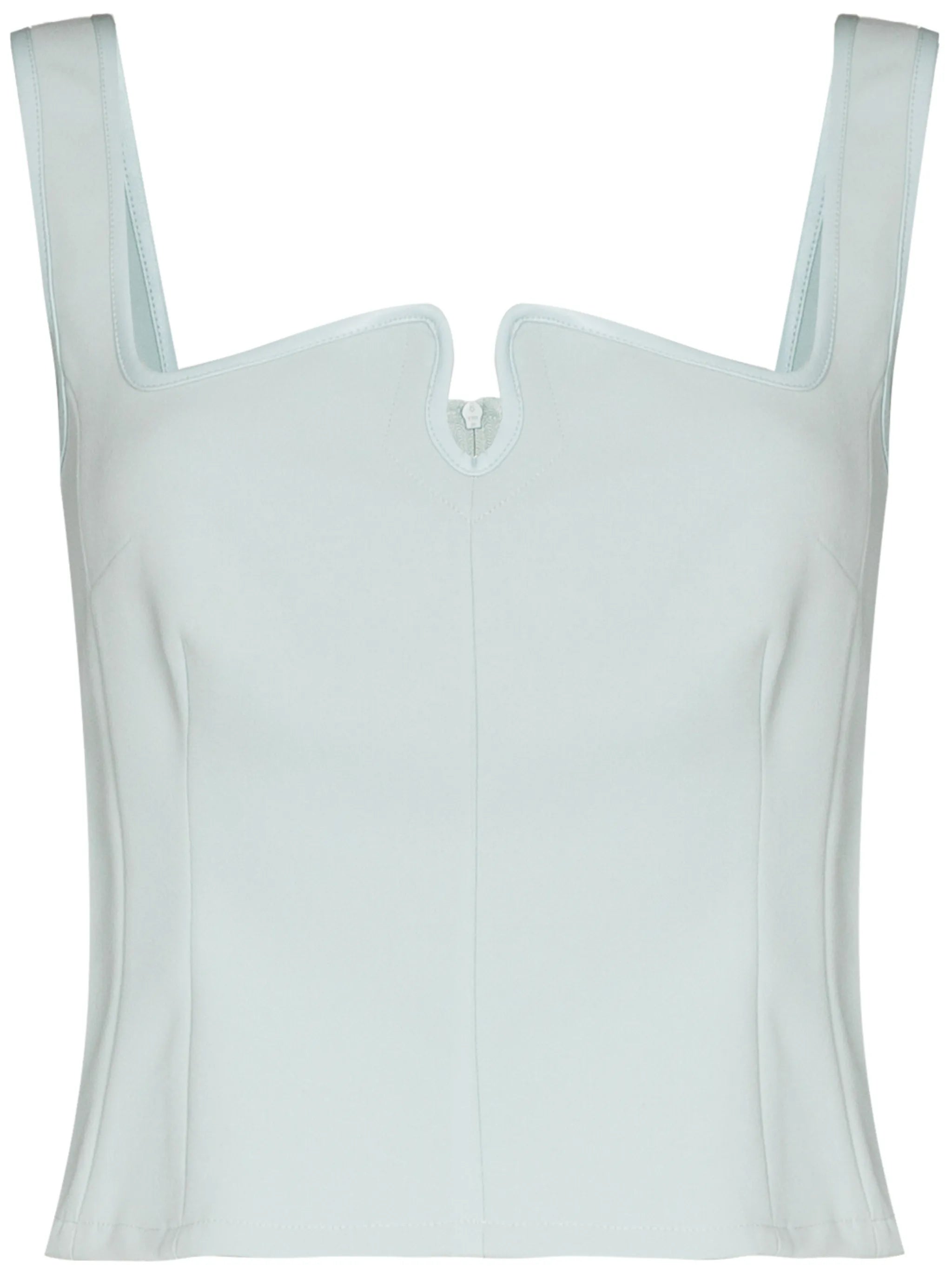 Diamond sateen-trim top