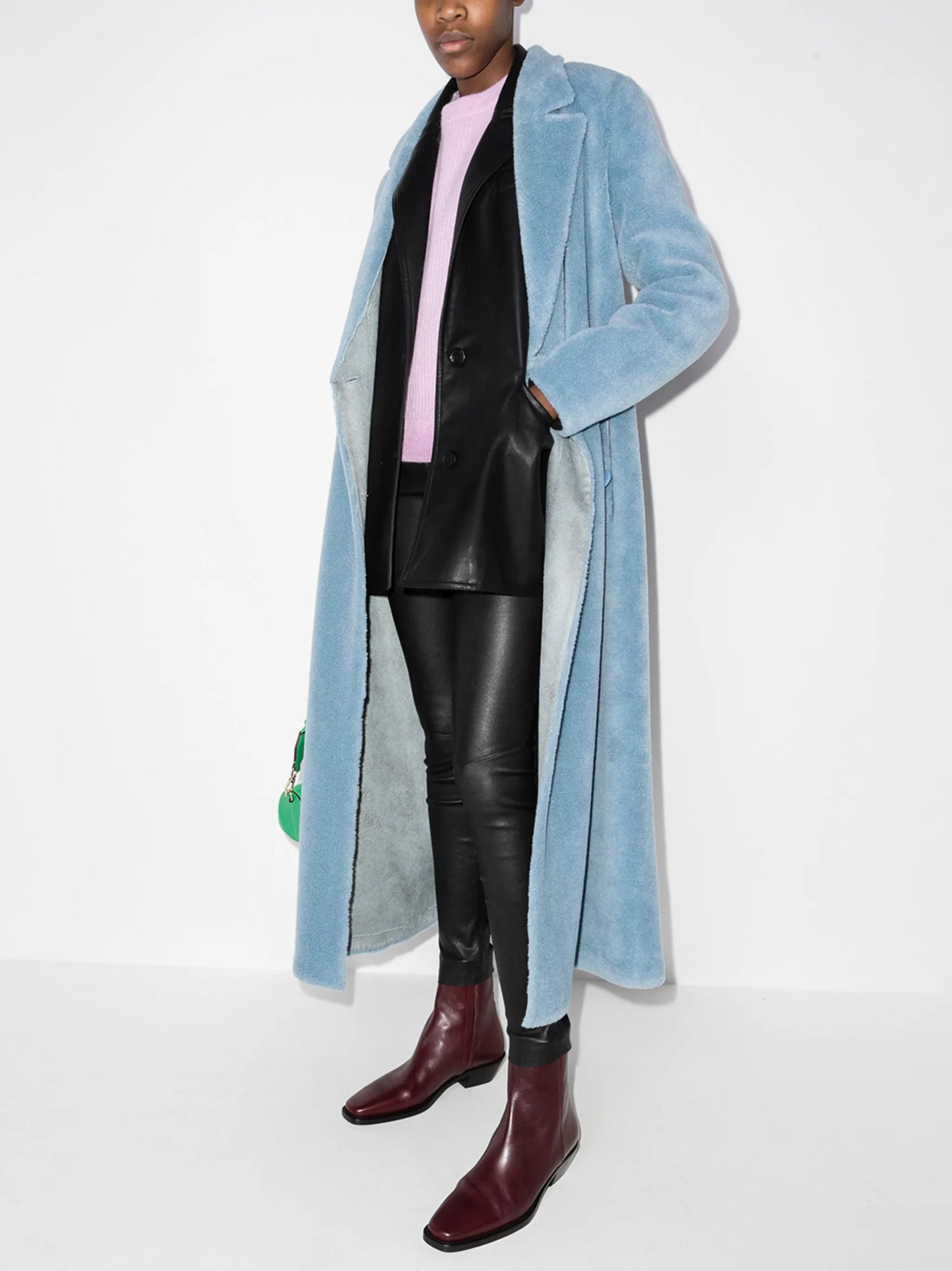 Carter faux leather blazer