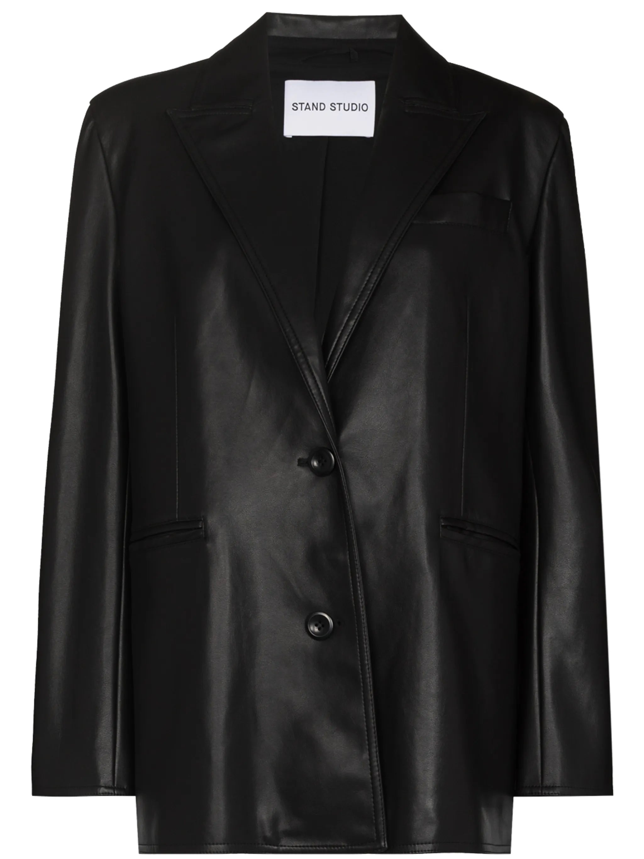 Carter faux leather blazer