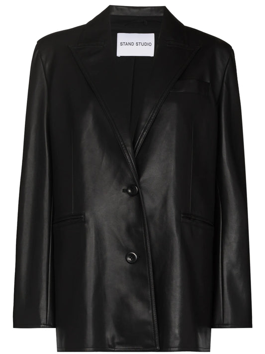 Carter faux leather blazer