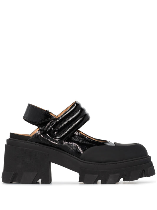 chunky-heel slingback pumps